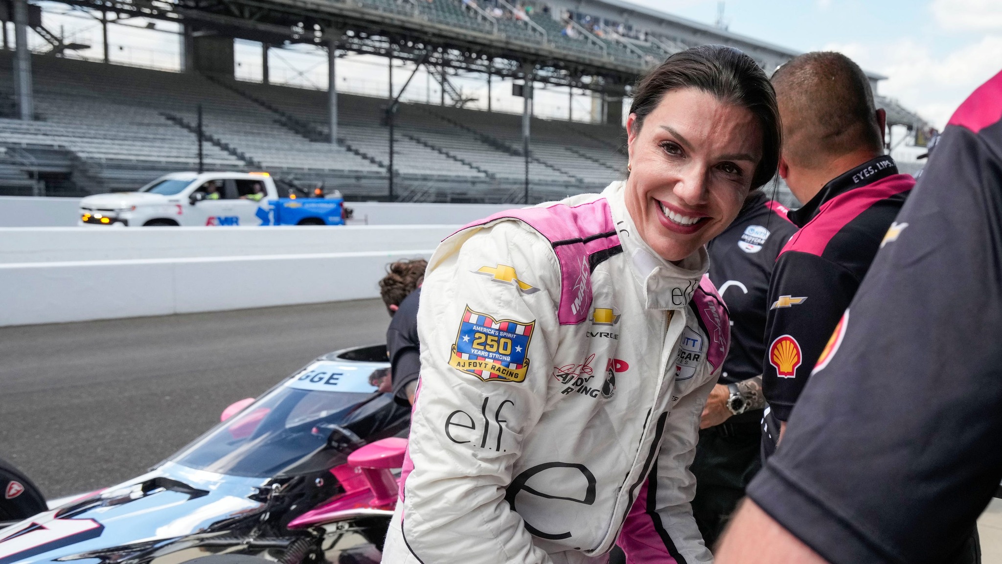 Katherine Legge qualified 27th for the Indianapolis 500 after 