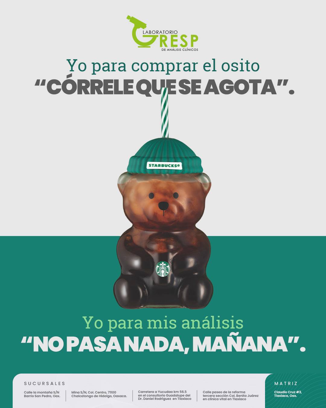 Gresp - La gente cuando sale el osito de Starbucks: 🏃‍♂️💨 La misma ...