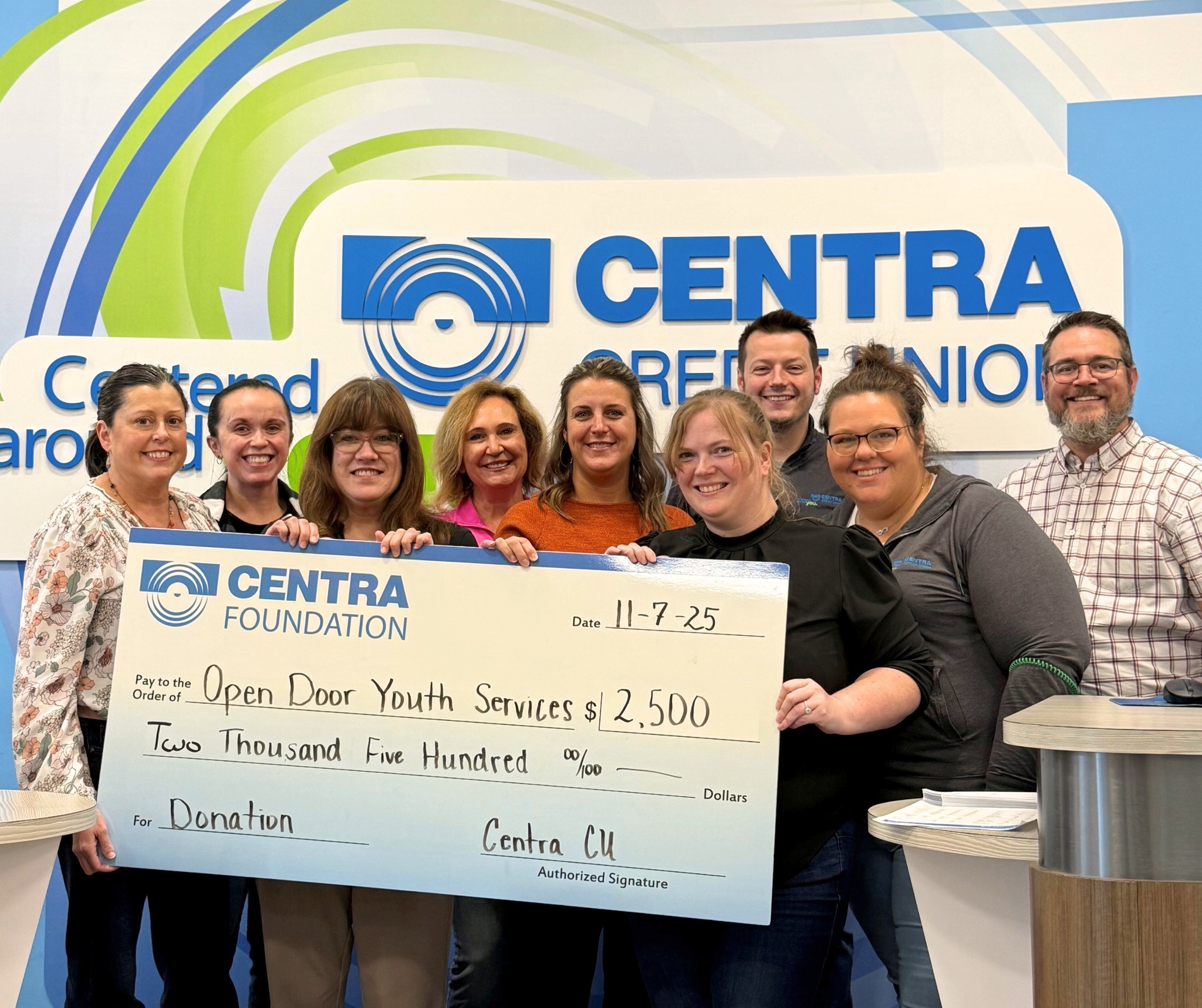 We’re so grateful to Centra... - Open Door Youth Services | Facebook