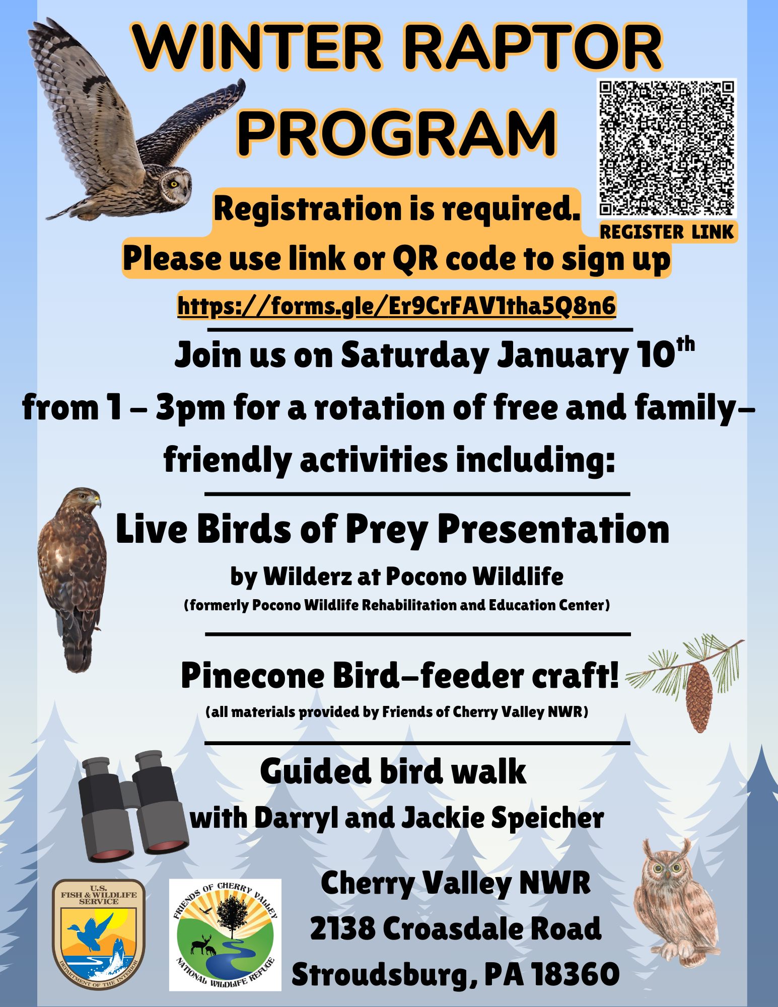 2026 Winter Raptor Program at Cherry Valley National Wildlife Refuge