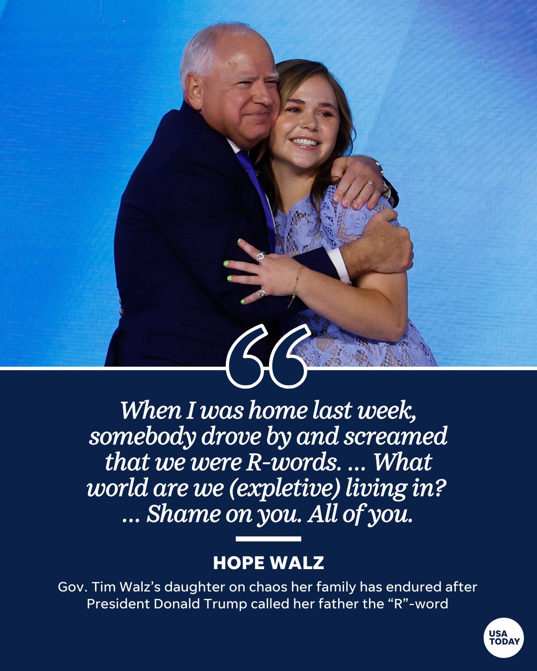 USA - In a now-deleted profanity-laced rant, Tim Walz's daughter fired ...