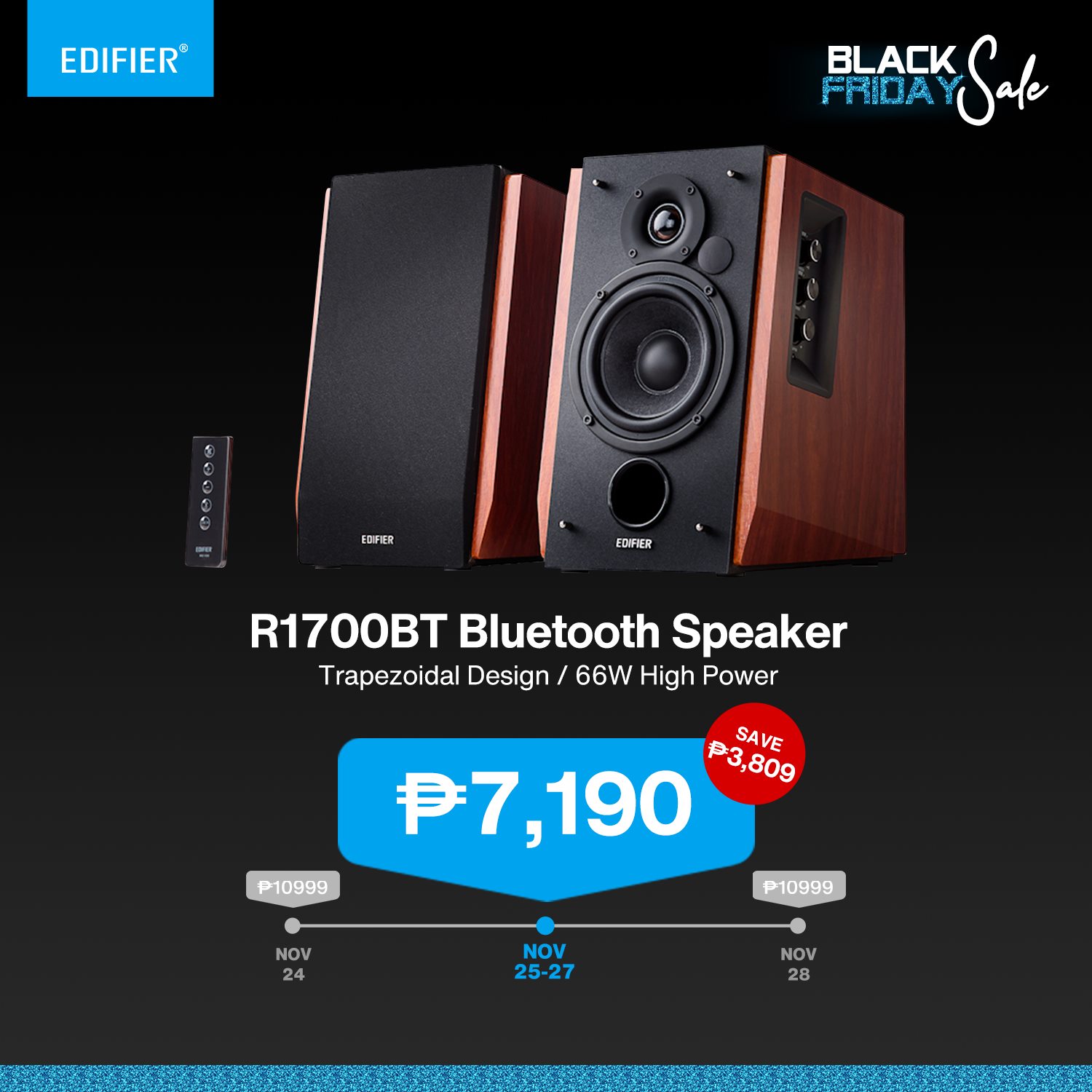 Edifier PH - Here's our R1700BT Bluetooth Wooden Speaker... | Facebook