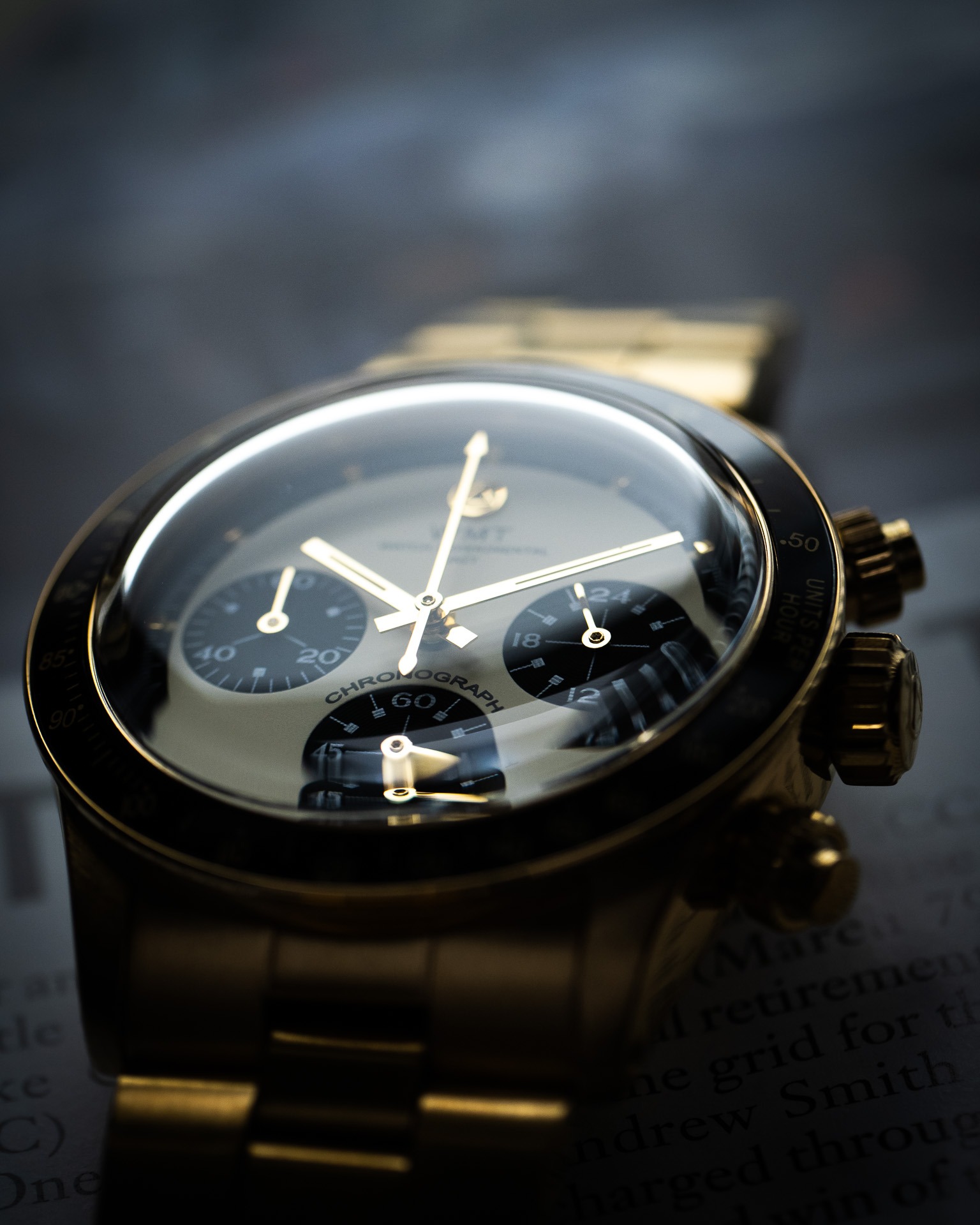 WMT - SEA DIVER with Oman dial in gold. Stylish combo with WMT 