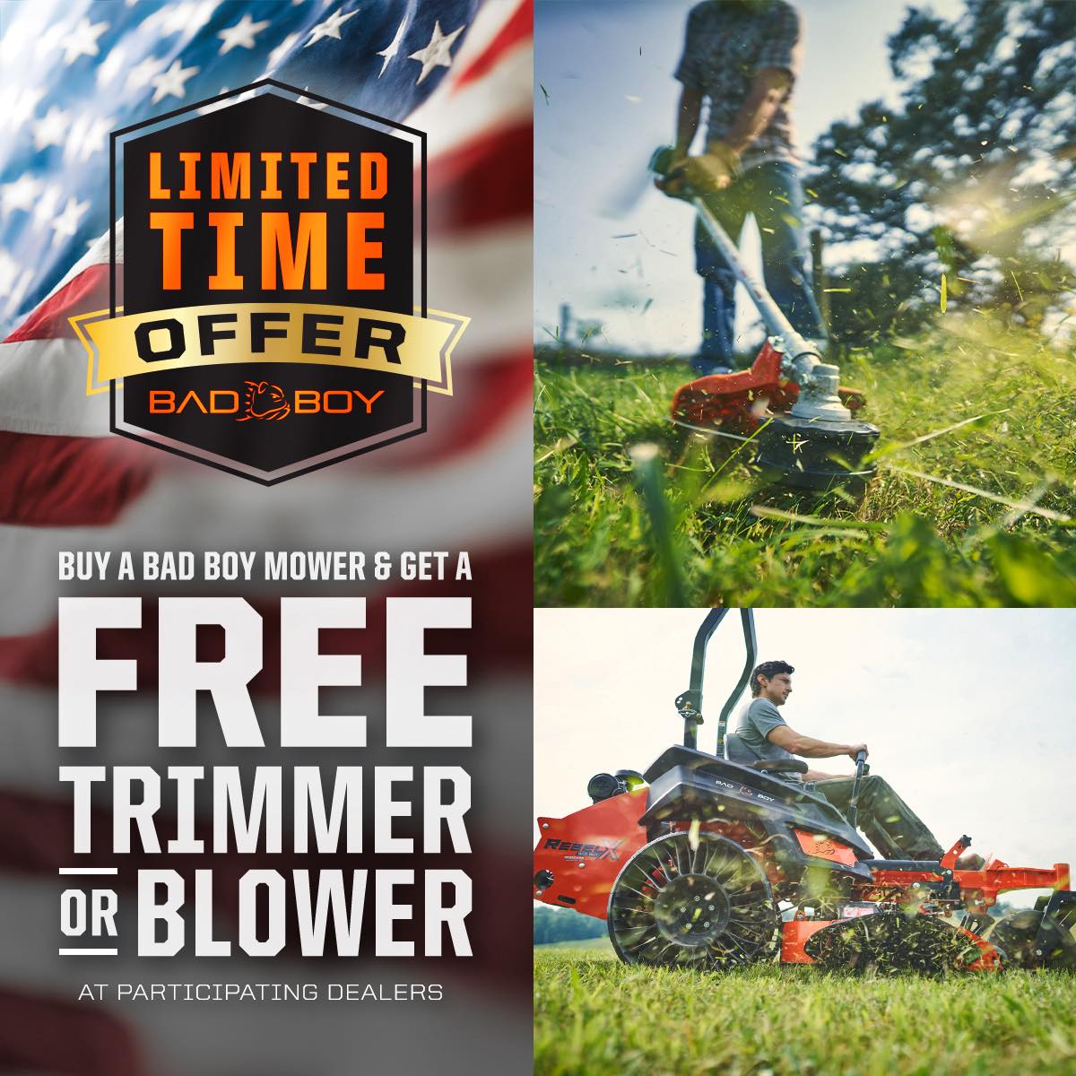 Memorial Day sale on zero-turn mowers with free lifetime warranty
