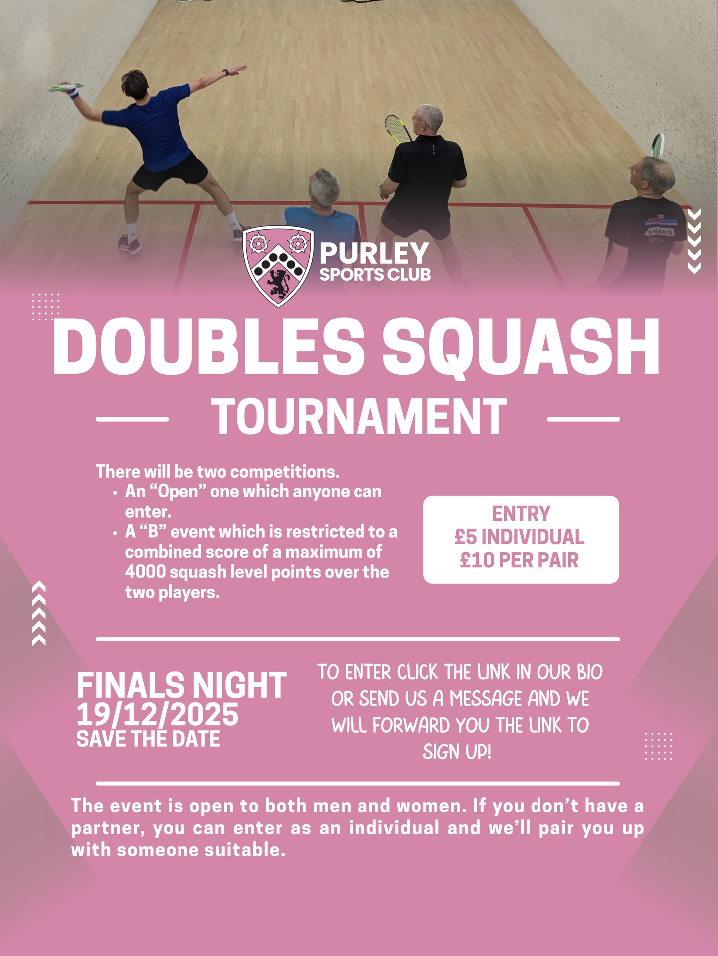Purley - Calling all squash players! Entries are now open for our ...