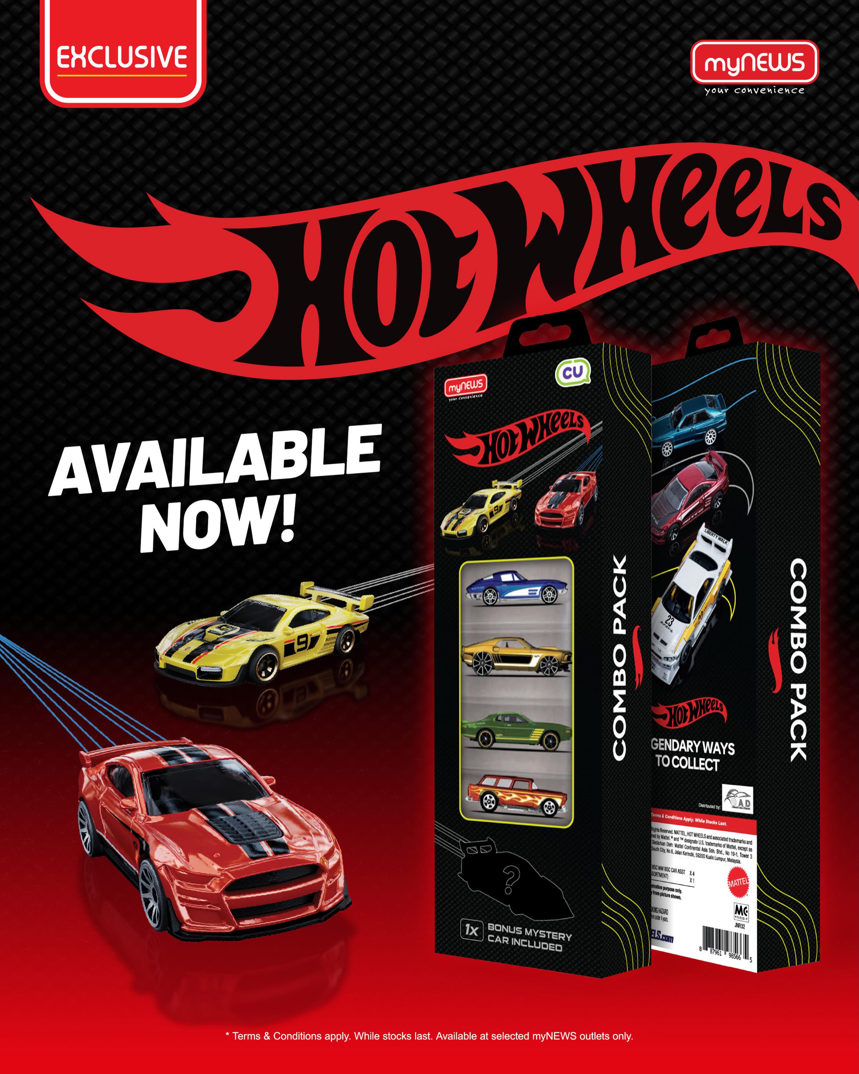 The Hot Wheels 'R9105' Mystery Packs are exclusive to myNEWS