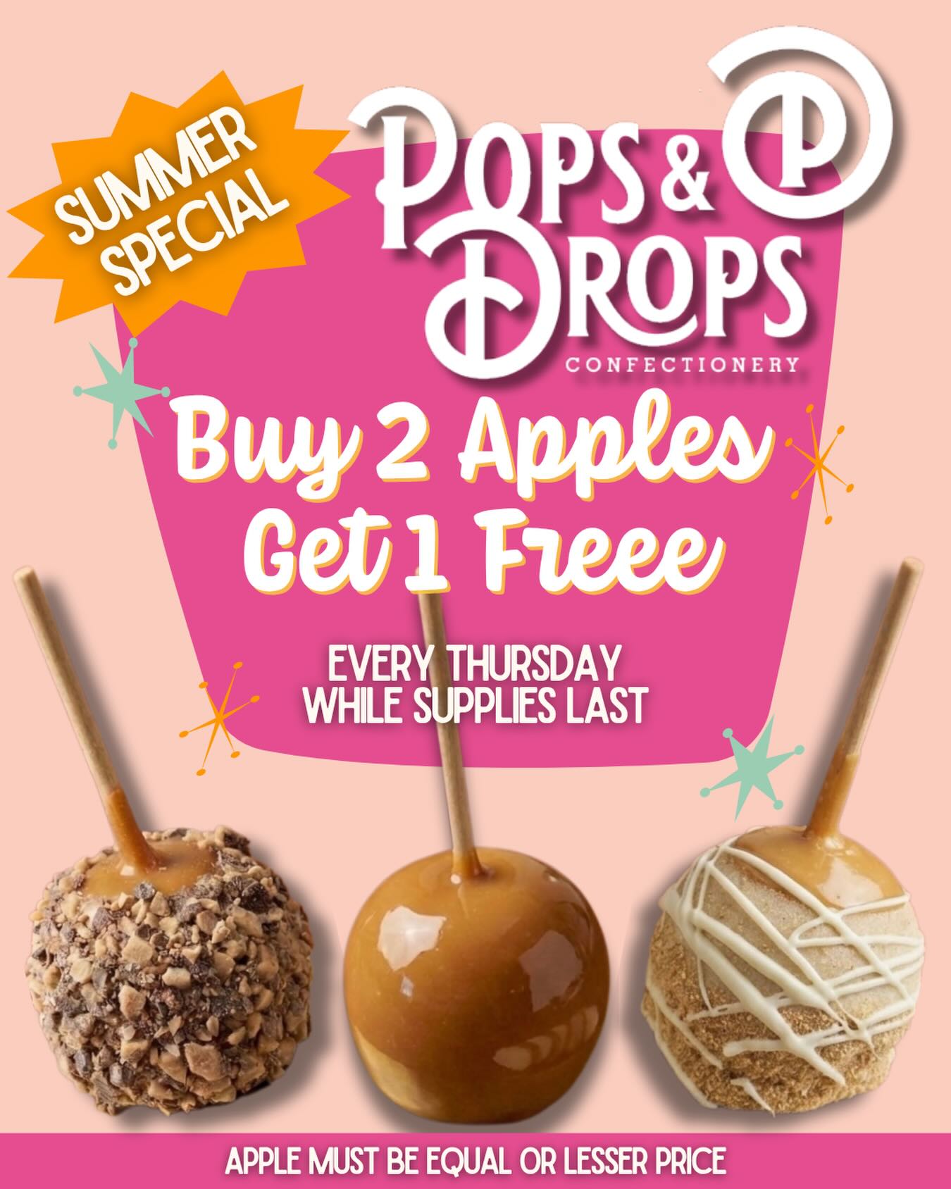 Thursdays just got a whole lot sweeter! 🍏✨ For a limited time
