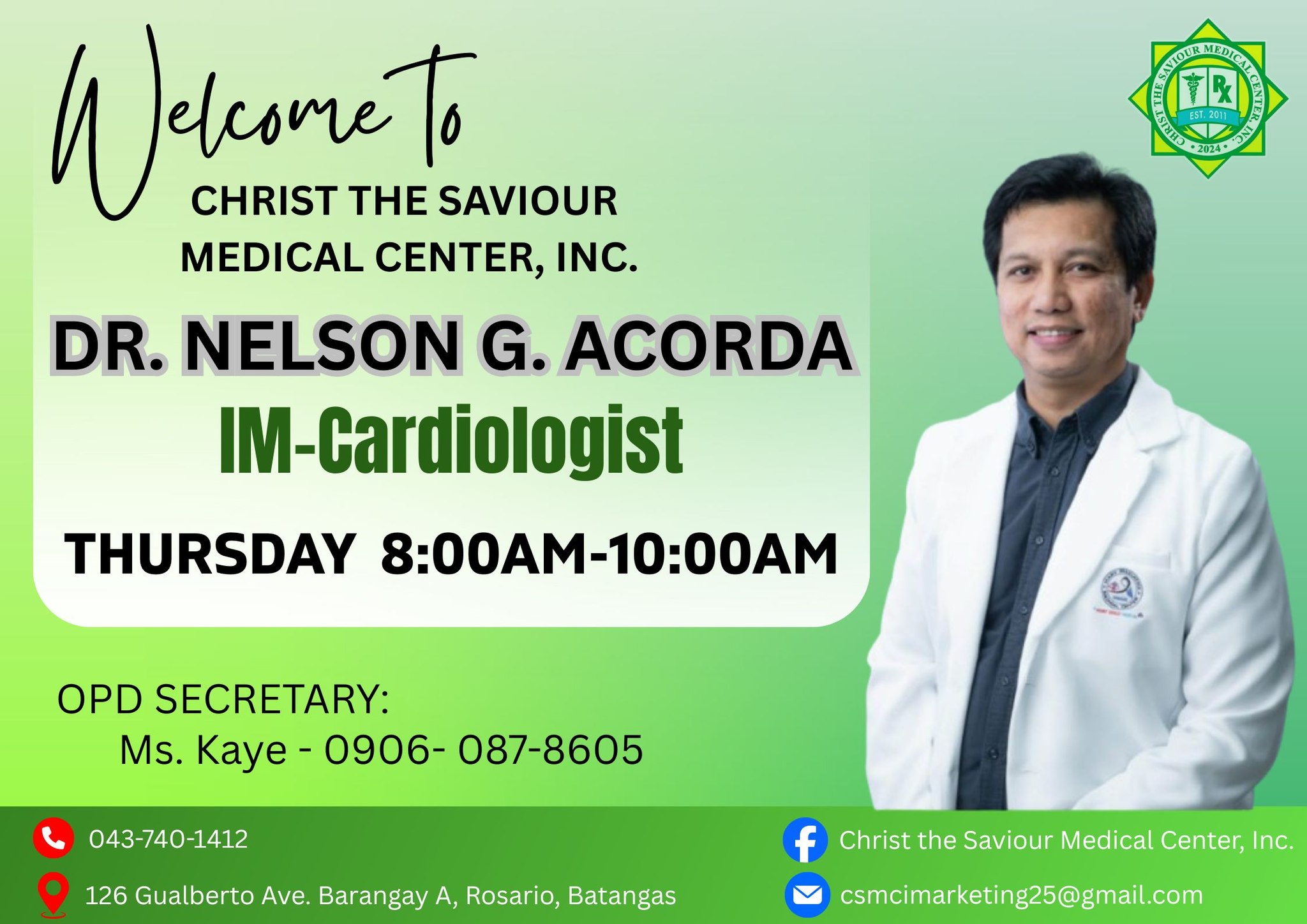 𝐖𝐞 𝐚𝐫𝐞 𝐝𝐞𝐥𝐢𝐠𝐡𝐭𝐞𝐝... - Christ the Saviour Medical Center, Inc. | Facebook