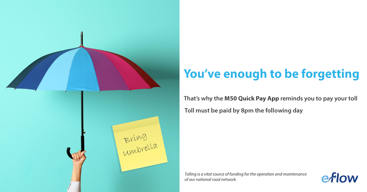 eflow.ie - Always forgetting to pay your M50 toll? Sign Up... | Facebook