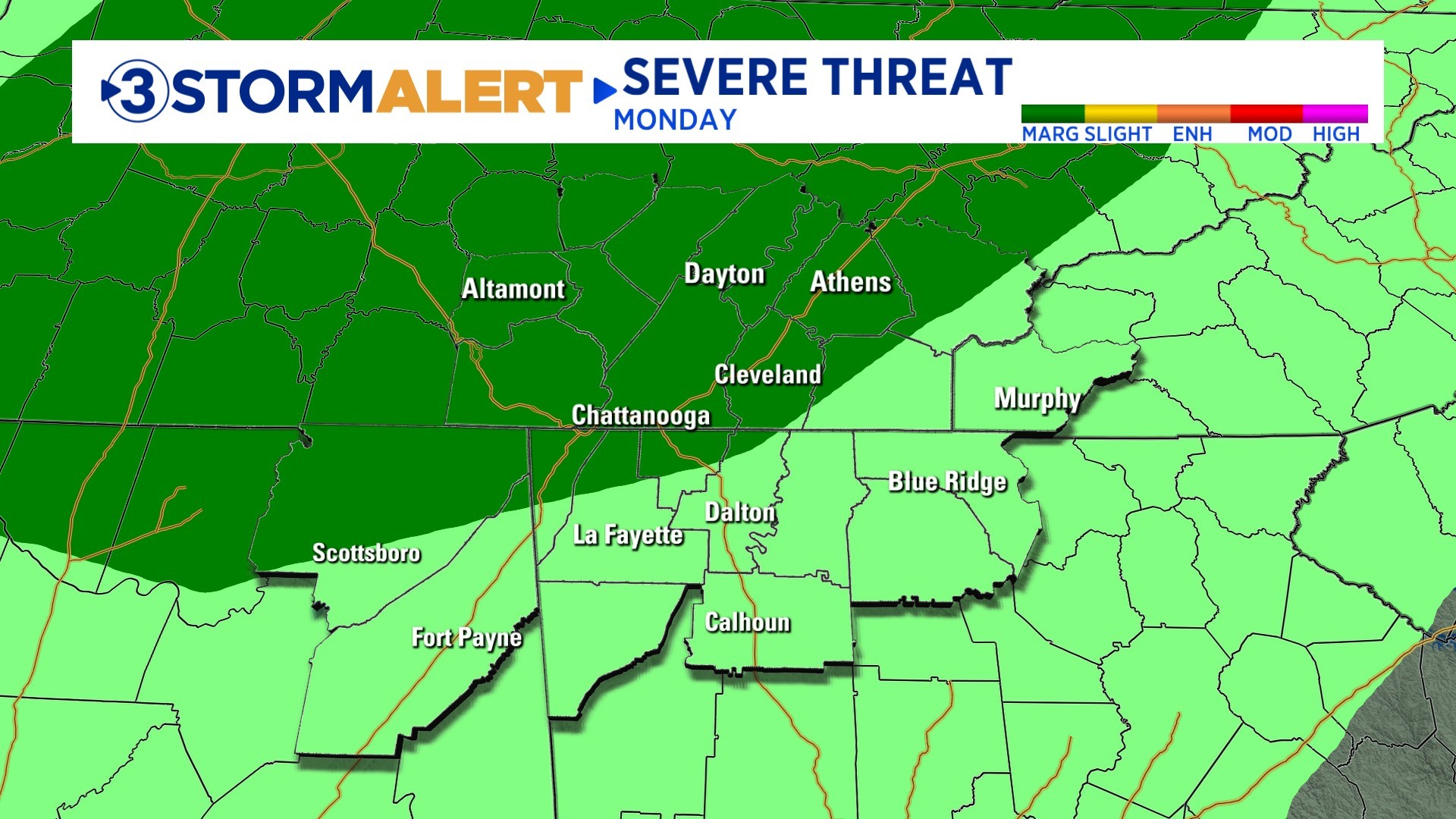 Local - There is a MARGINAL (Level 1 out of 5) risk for severe ...