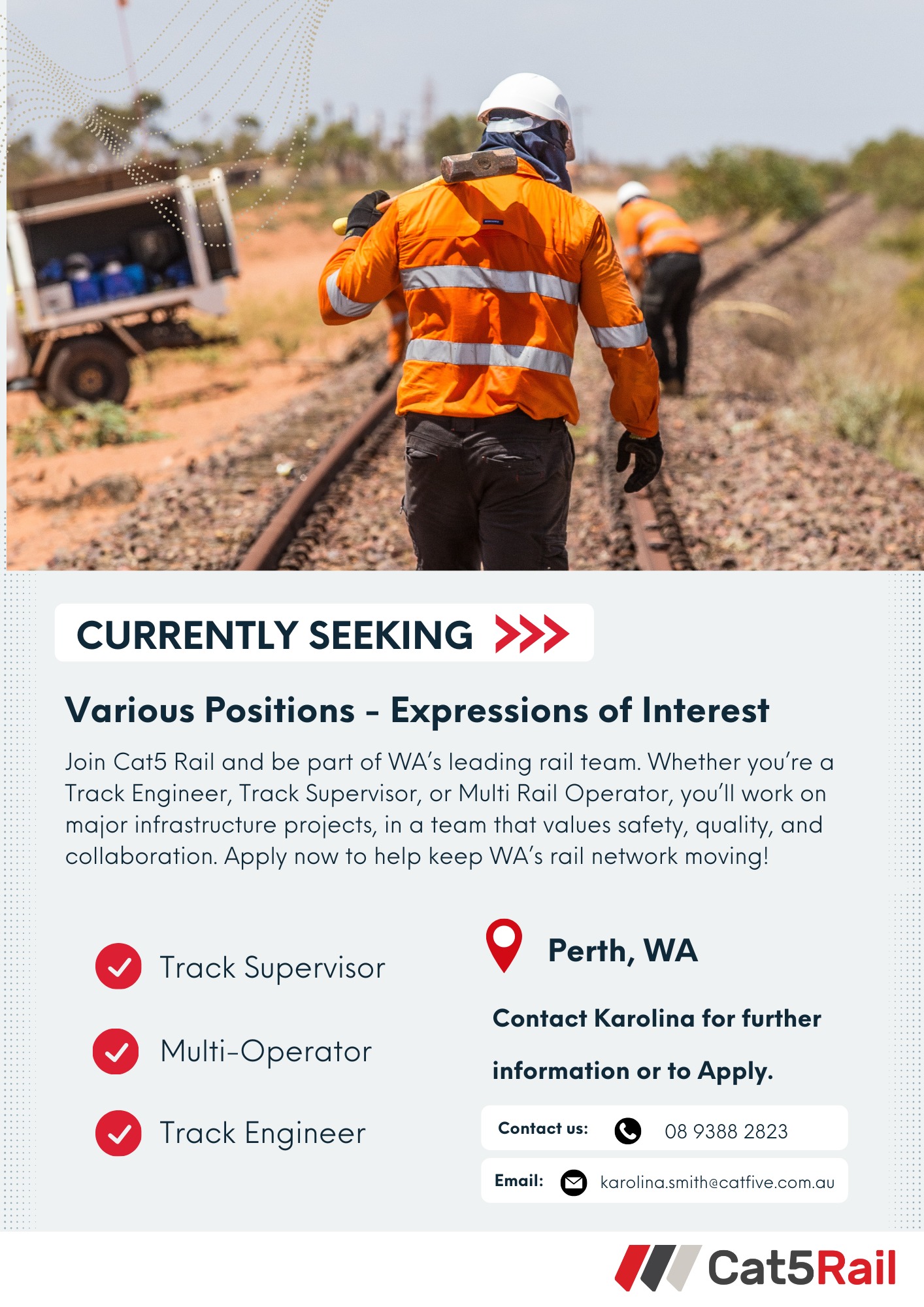Cat - Join Cat5 Rail and be part of WA’s leading rail team. Whether you ...