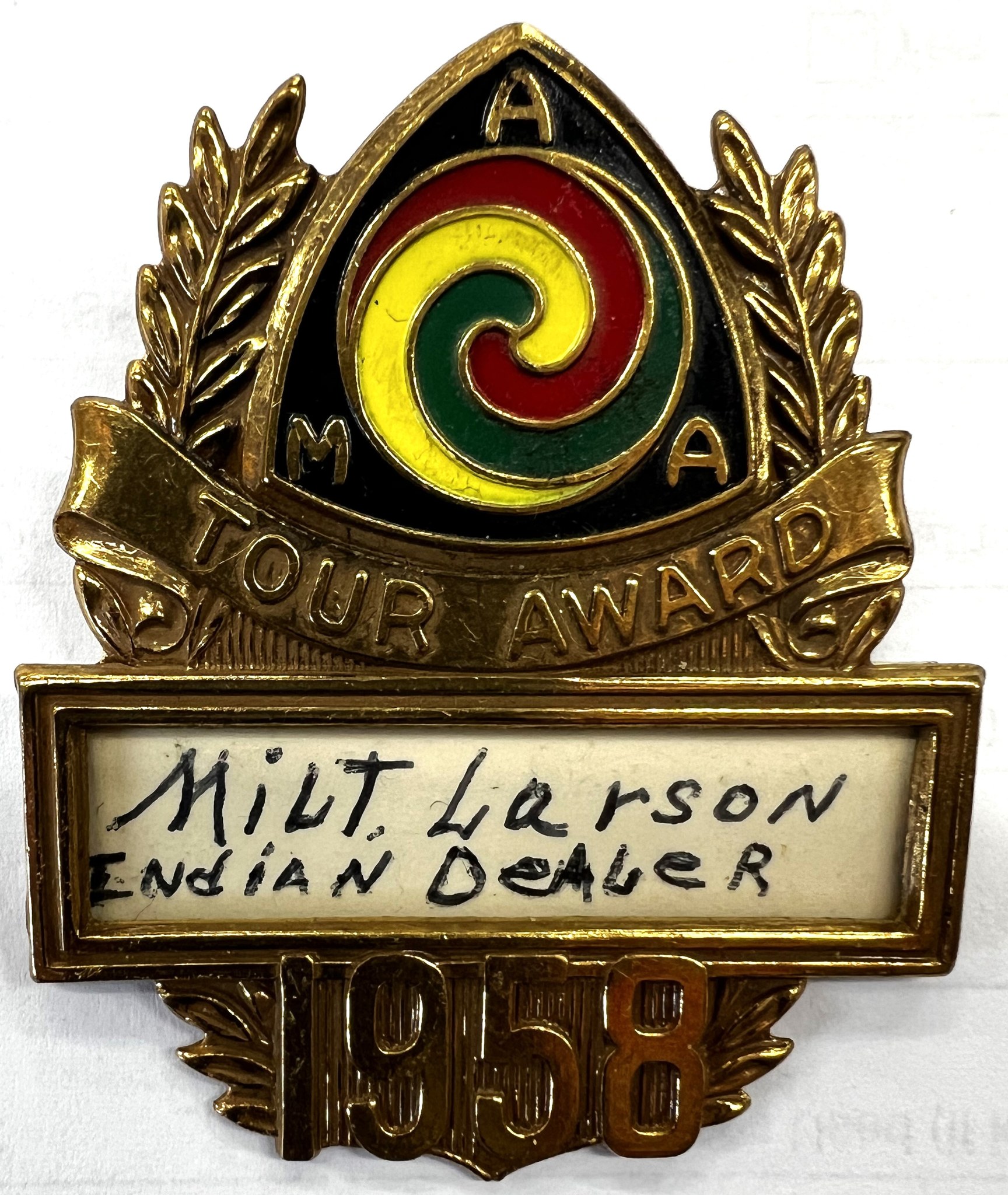 Larsons - My Grandfathers 1958 AMA Tour Award. Cool. | Facebook