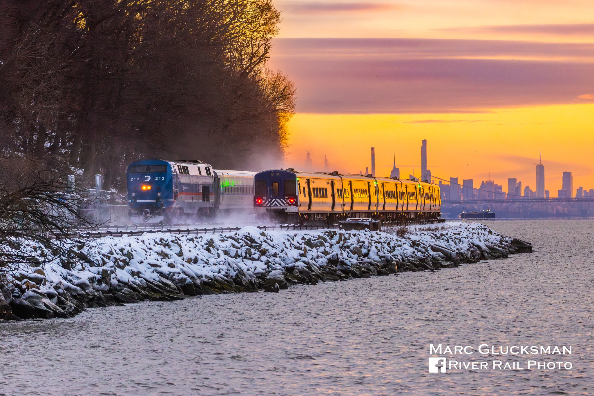 River - Snowy Sunset Meet At Dobbs. On Monday, December 16, 2025, MTA ...