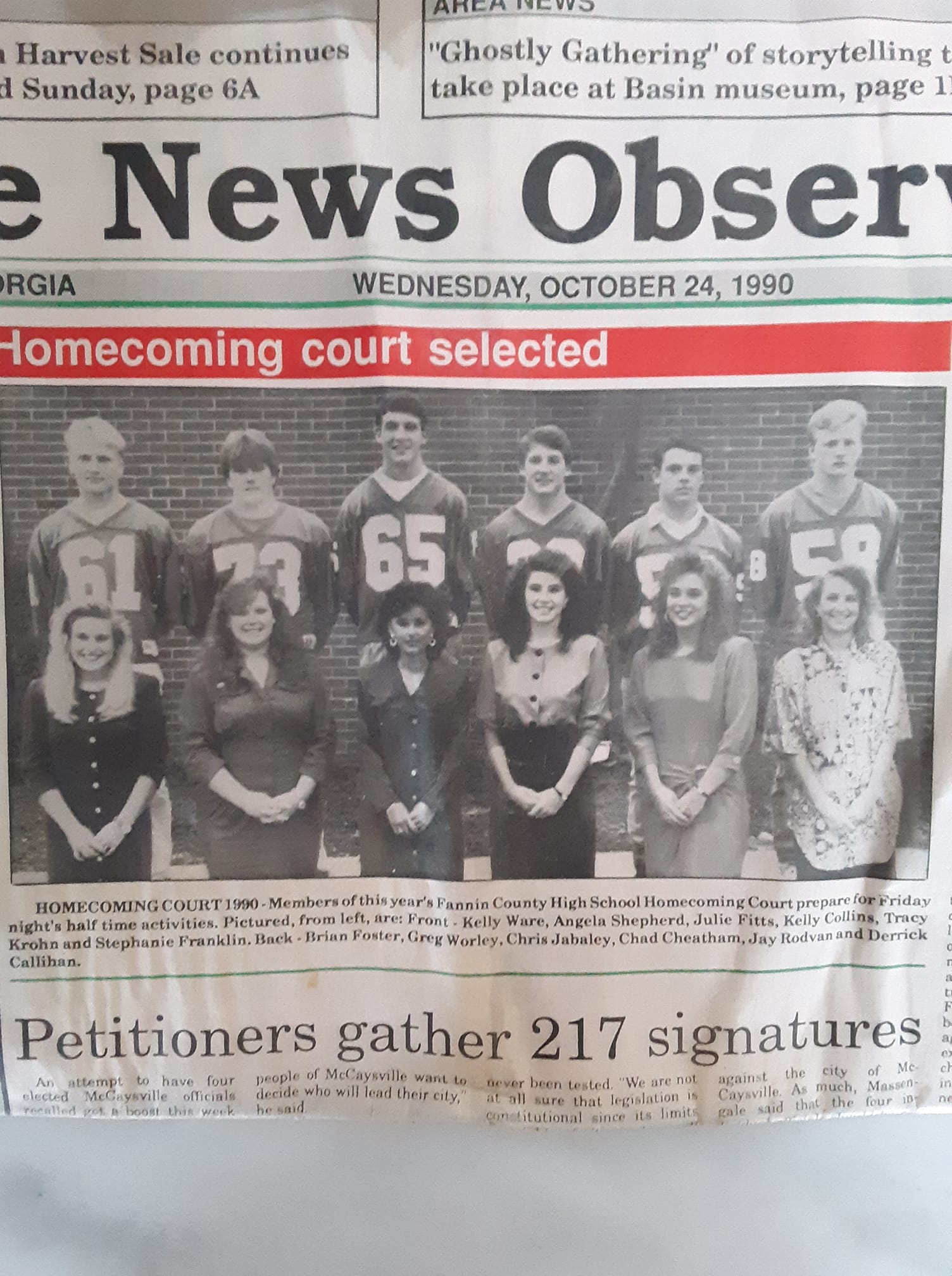 Fannin County High School 1985