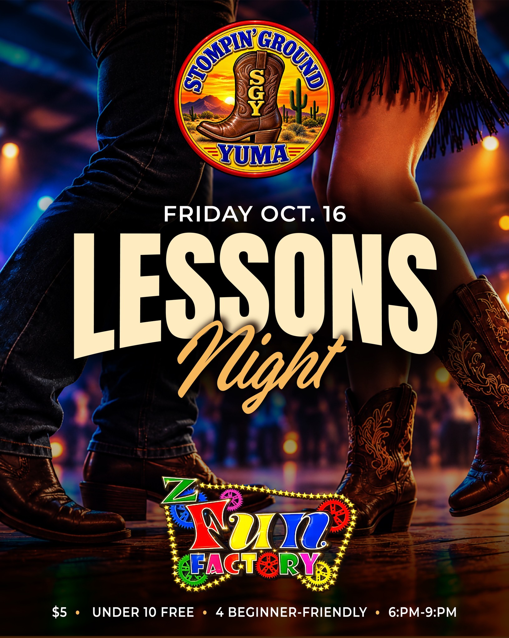 Stompin’ Ground Line Dance Lessons at Z Fun Factory