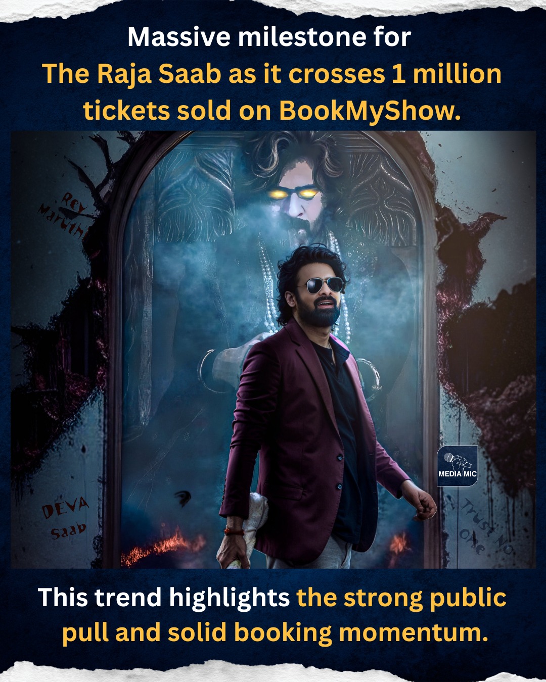 Media - The Raja Saab continues to race ahead on BookMyShow with a huge ...