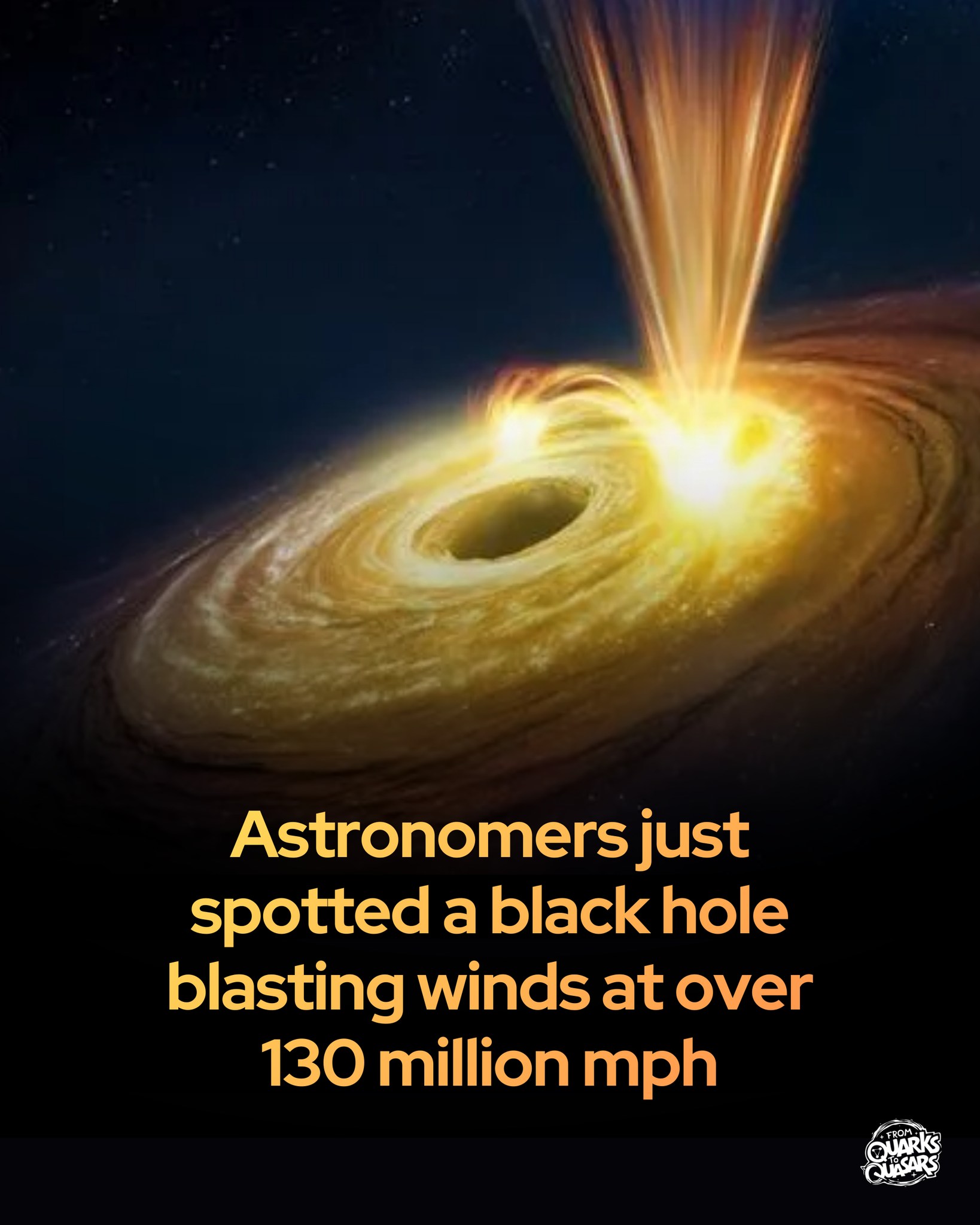 From - A black hole just blasted winds at over 130 million mph. The ...