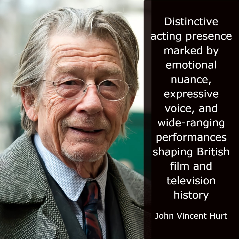 Classic - Sir John Vincent Hurt, CBE (1940–2017), was an English actor ...
