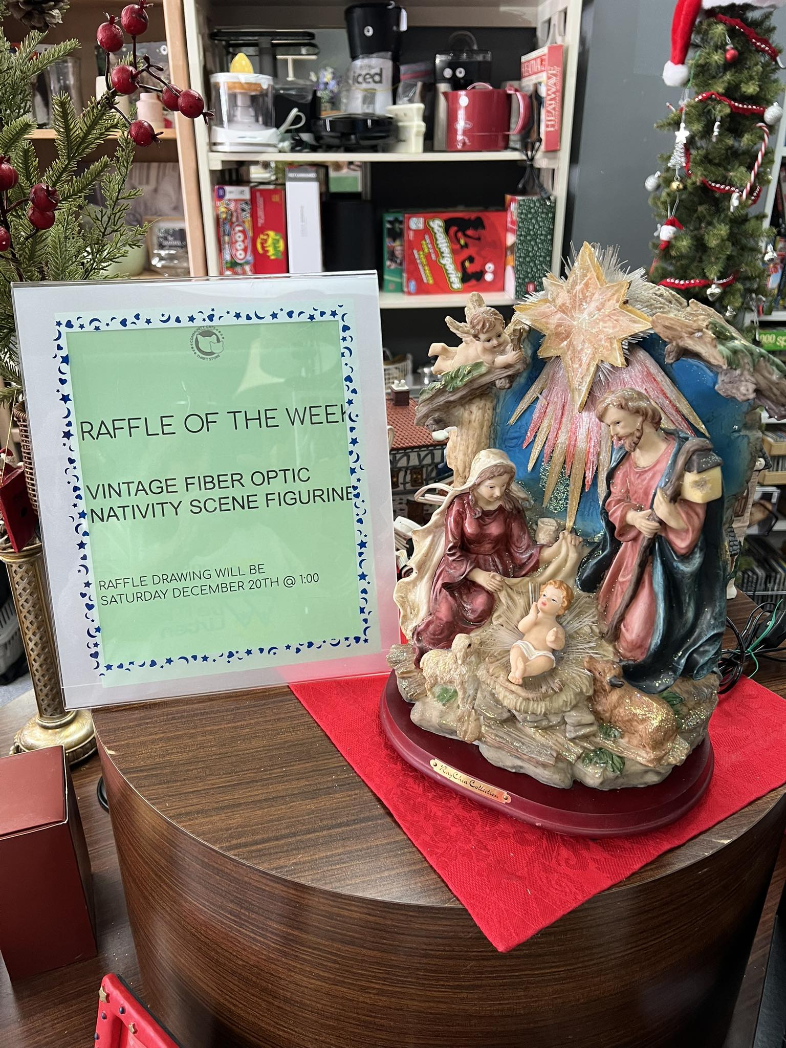 Community - OUR RAFFLE IS BACK!!! VINTAGE FIBER OPTIC NATIVITY SCENE ...