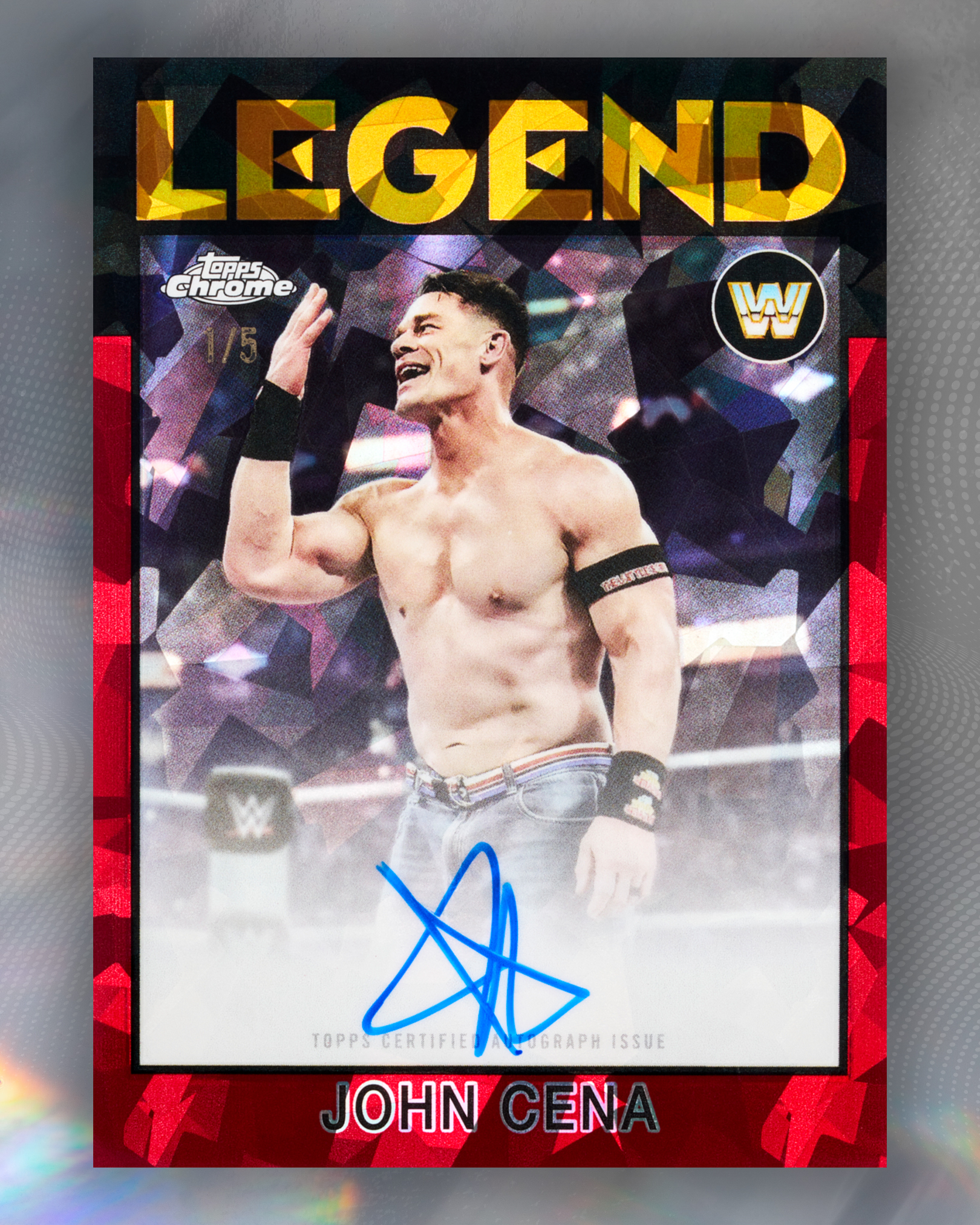 John Cena red autograph in Topps Chrome WWE Sapphire Edition ??