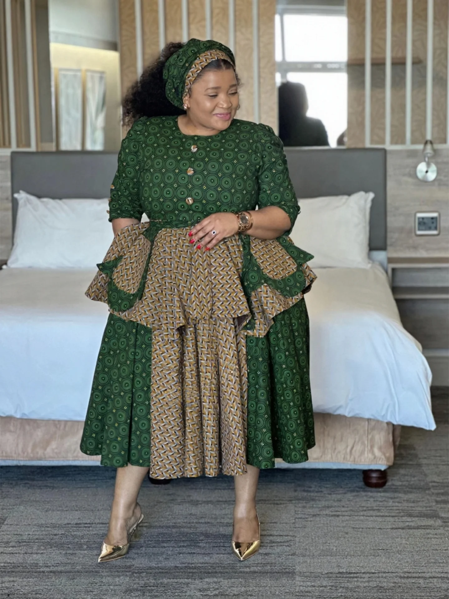 chinese dress ladies The Silondiwe Shweshwe Dress  QhawekaziStyles