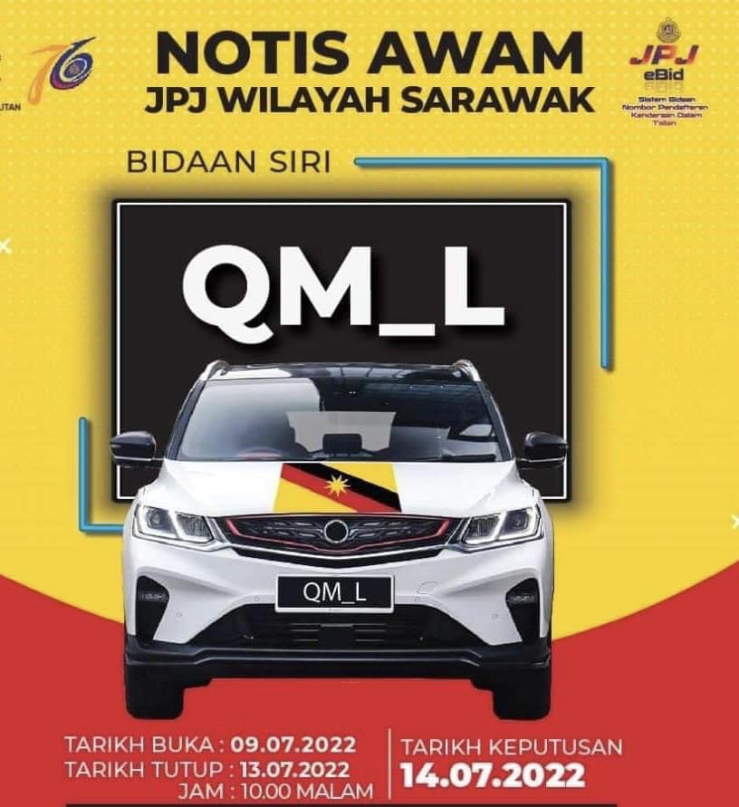 💬 Tender nombor plate kenderaan... - Rainbow Plate Number