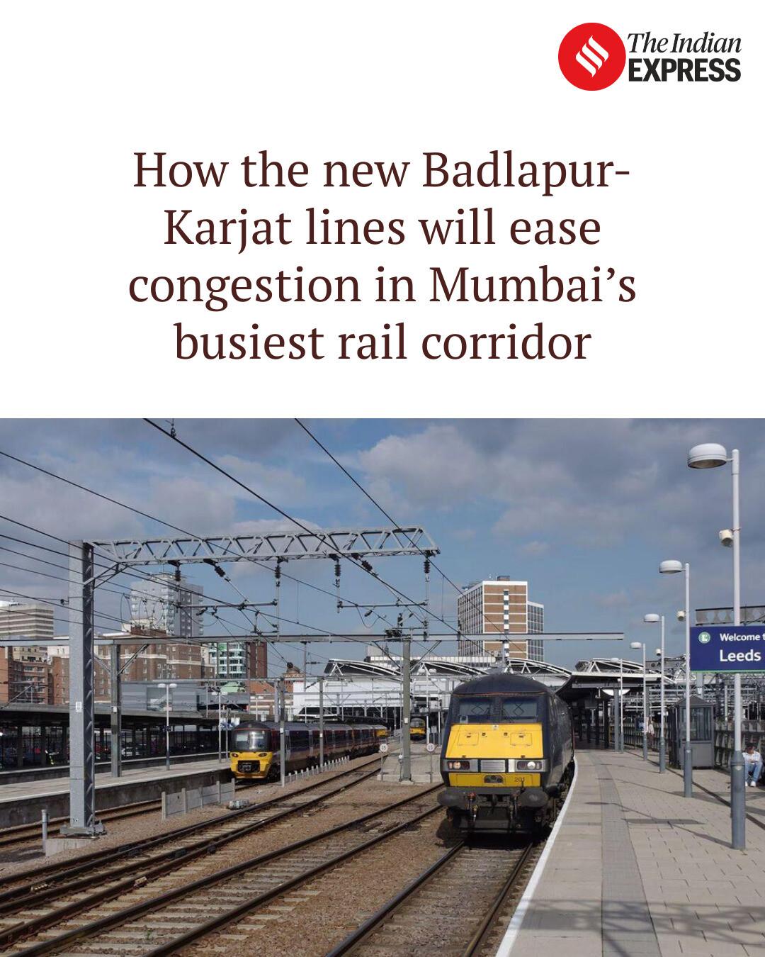 Indian Express - How the new Badlapur-Karjat lines will... | Facebook