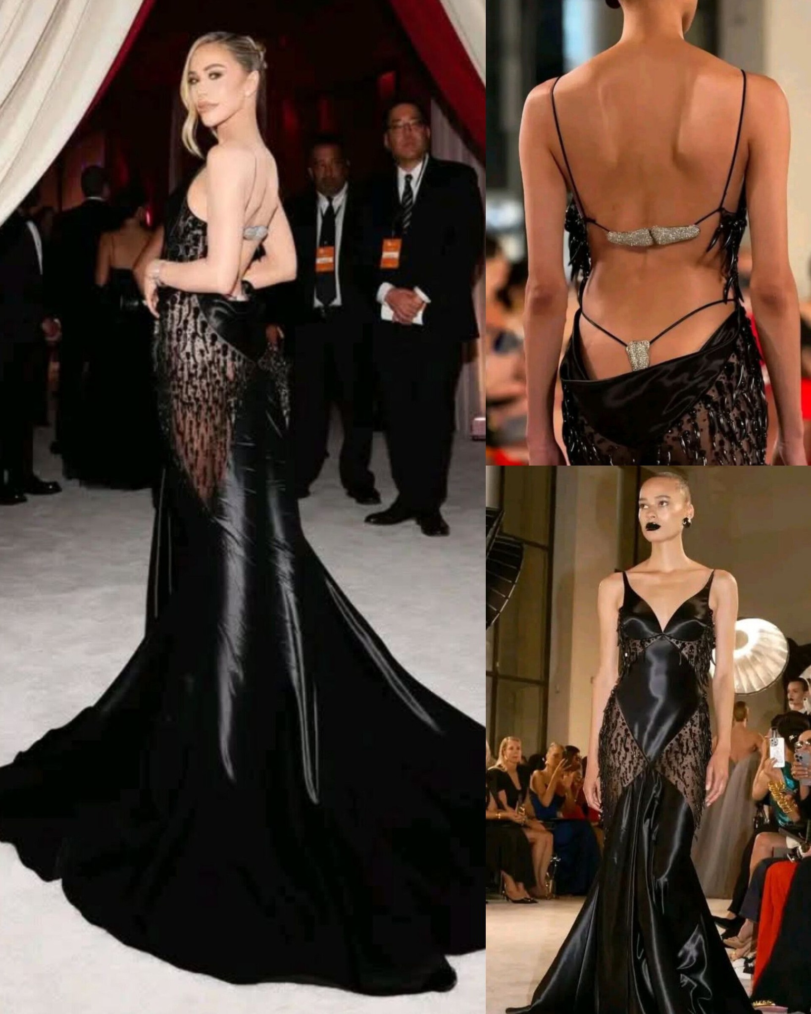 schiaparelli backless dress Schiaparelli La Clef du Mystre Sculpted Keyhole Knit Gown