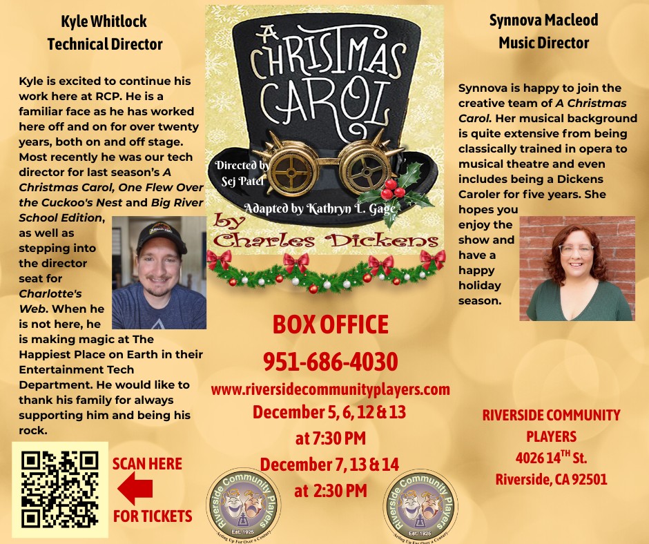 Riverside - Meet the Cast and Crew of 'A Christmas Carol' by Charles ...