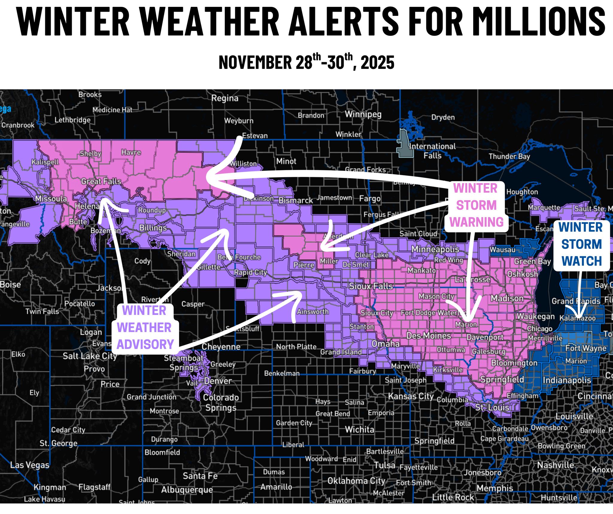 Meteorologist - Millions are under winter weather alerts from the ...