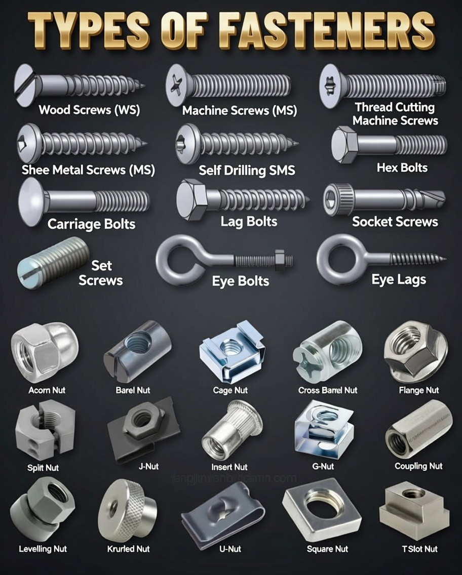 Types of Fasteners Used in... - Interior Shapes and Designs | Facebook