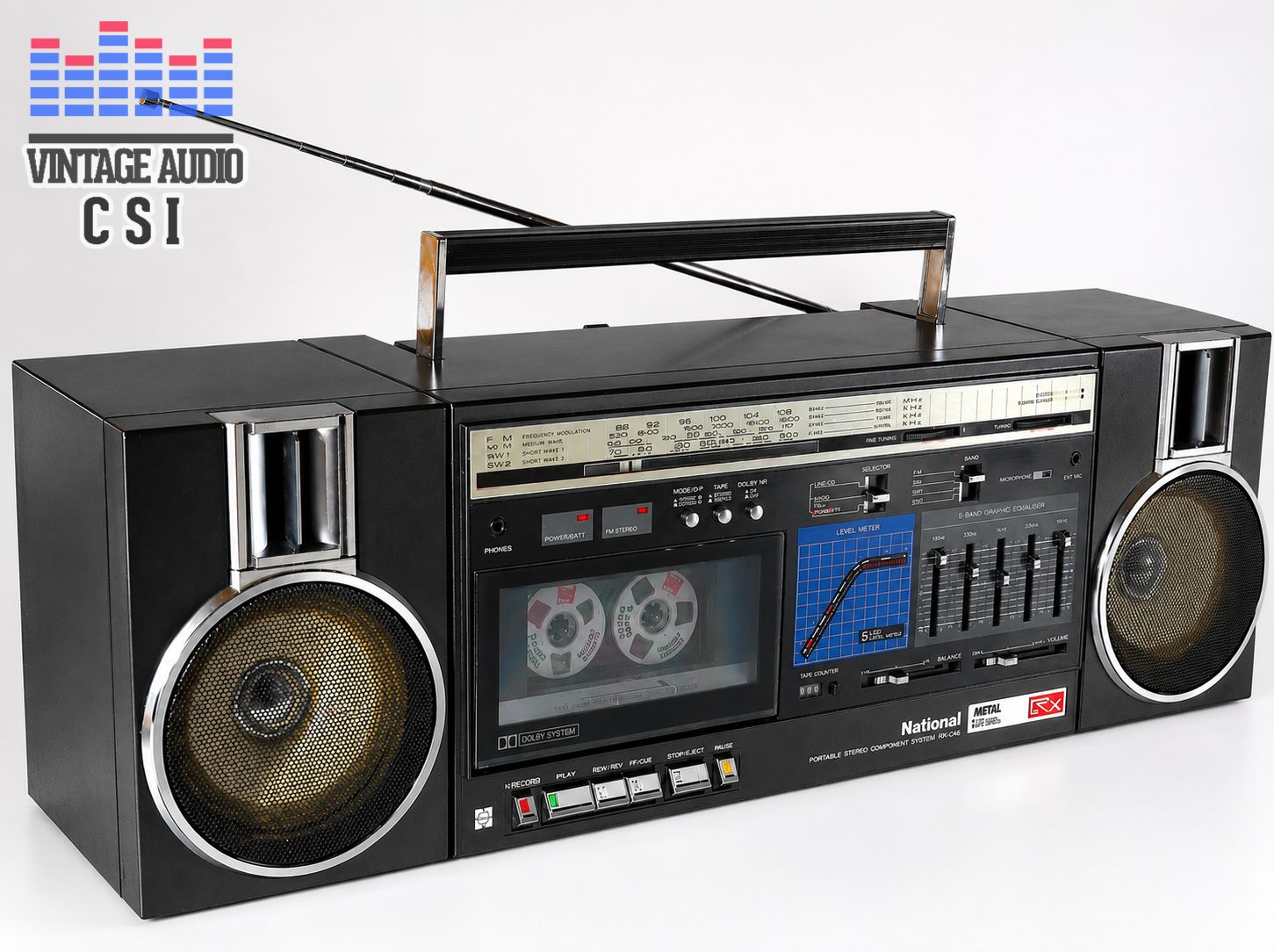 ★ジャンク★ ナショナル RX-C46 ポータブルステレオコンポーネントシステム National RX-C46 Portable Stereo Component System with Dolby B, 1983-84