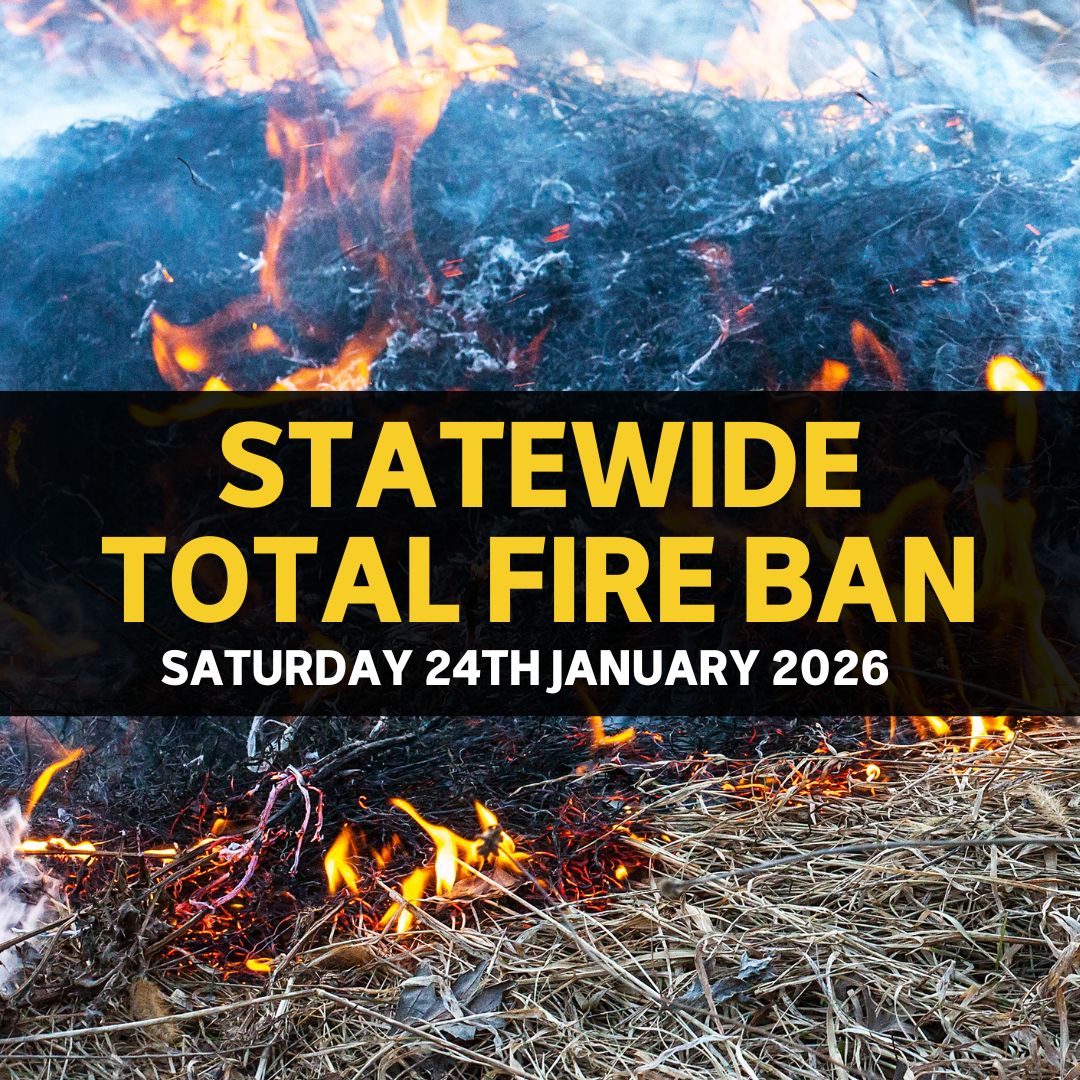 ABC Melbourne - 🚫Total Fire Ban for the WHOLE State of... | Facebook