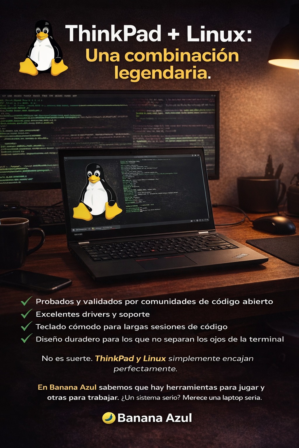 🐧💻 ¿Has usado ThinkPad con Linux? Si... - Banana Azul Oficial | Facebook