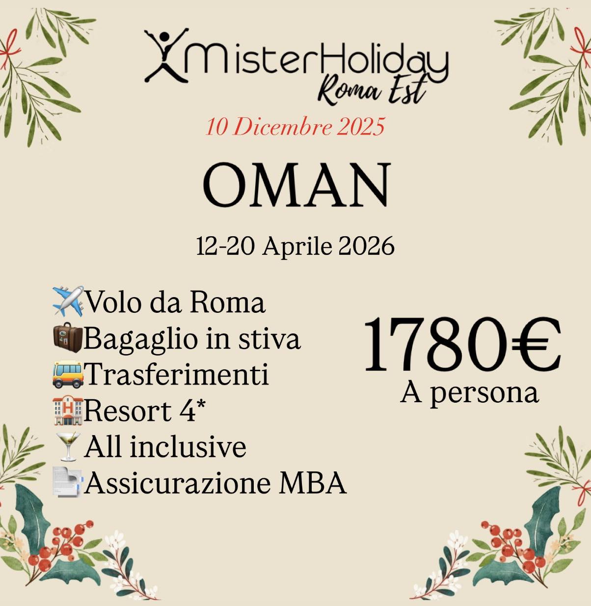 Mister Holiday Roma est added a... - Mister Holiday Roma est