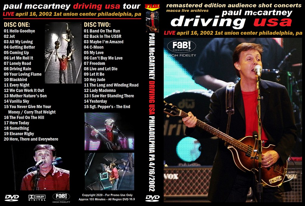 April 16th 2002 - Drving USA Tour (Philadelphia) Paul McCartney