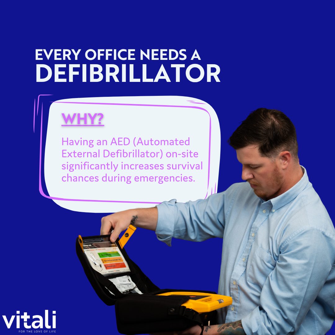 Vitali - 🏢 Every Office Needs a Defibrillator 💥 Cardiac emergencies can ...