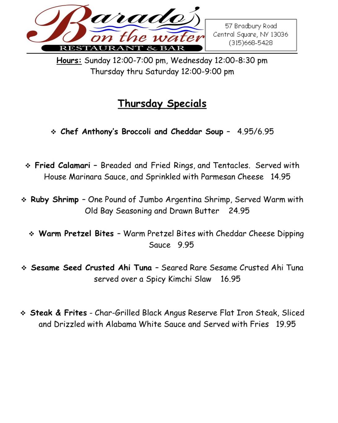Barado's on the Water added a new... - Barado's on the Water
