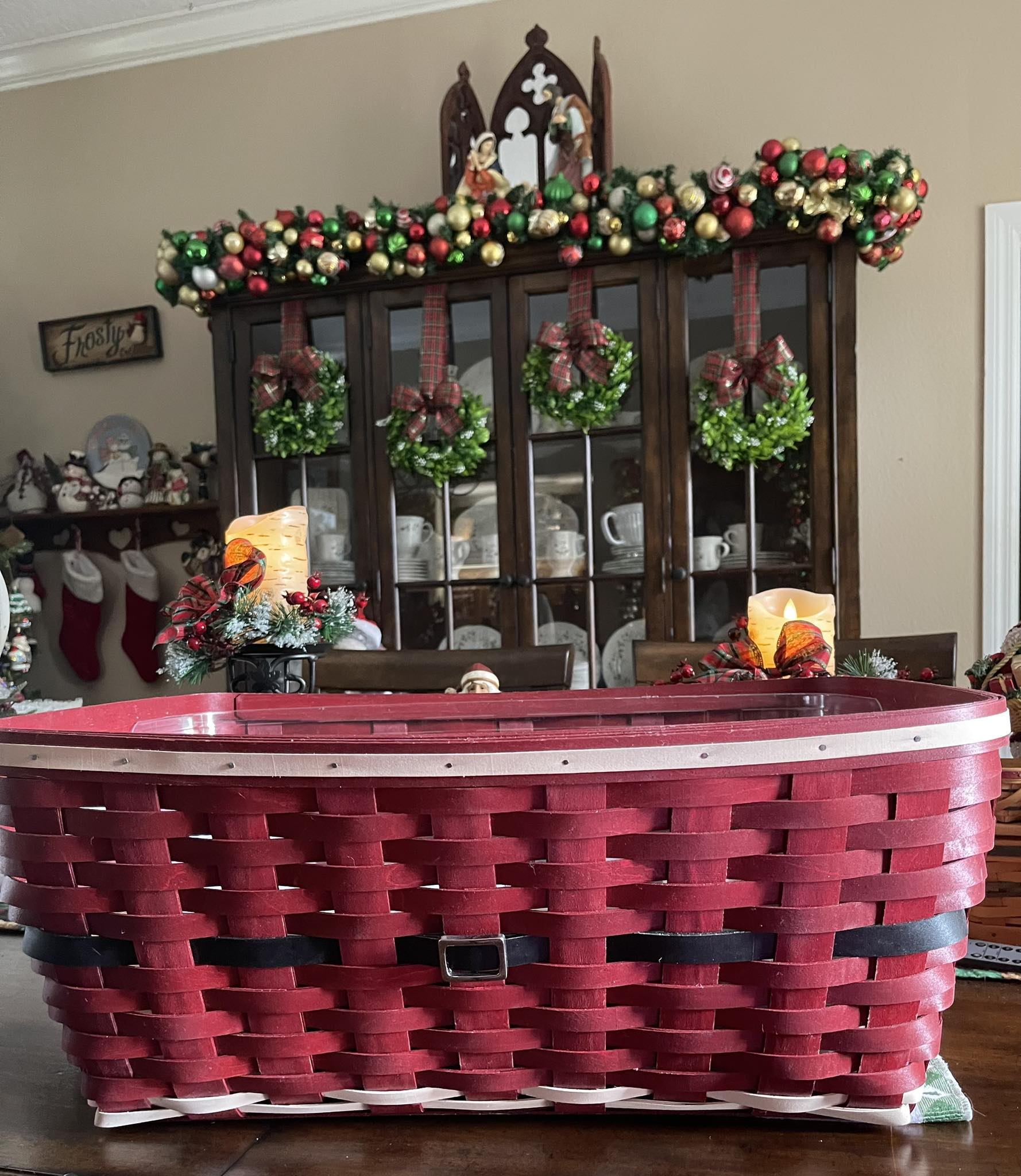 Longaberger Santa Belly Baskets Collection display picture 1