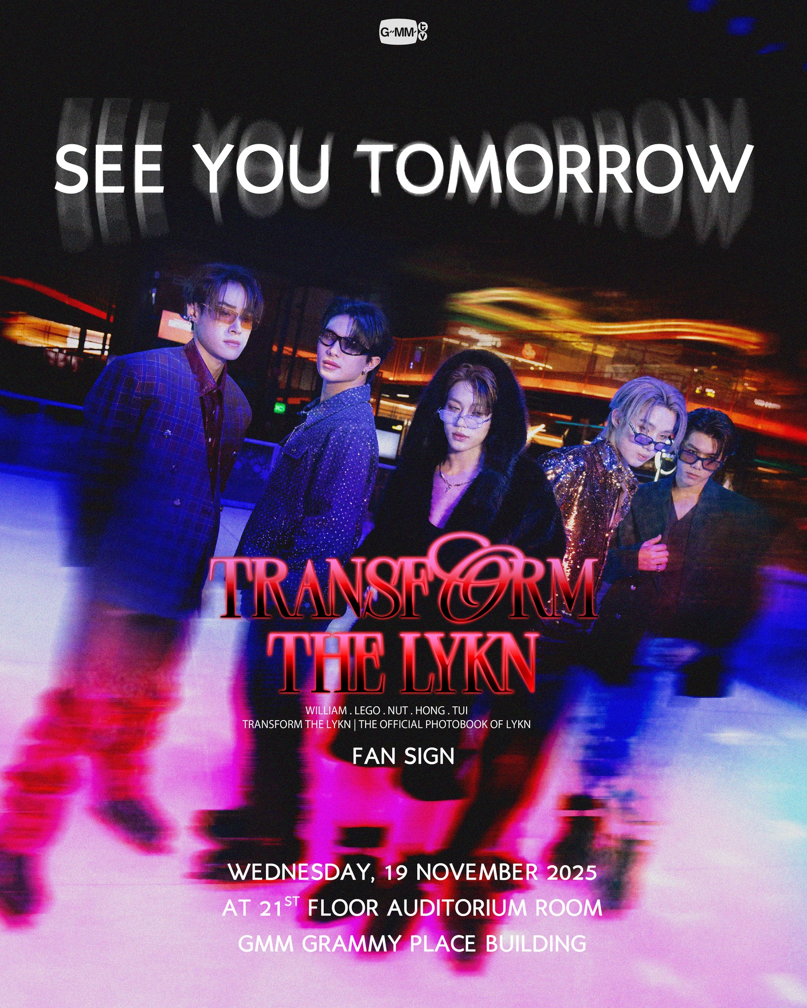 See you tomorrow at TRANSFORM THE LYKN | THE OFFICIAL PHOTOBOOK OF