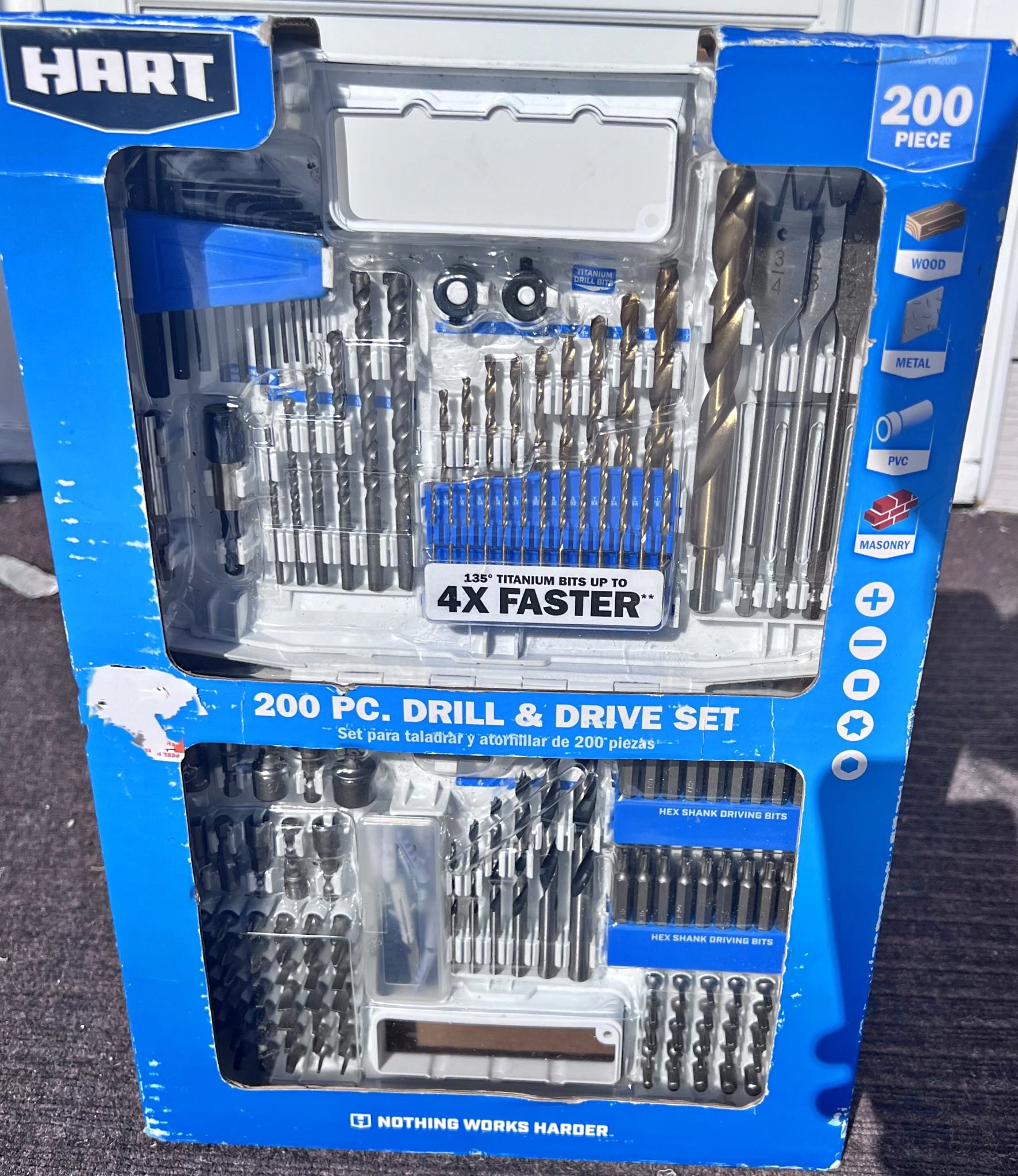 HART 200-Piece Drill & Drive Bit Set - Mixed Hand Tool Sets - Colonie ...