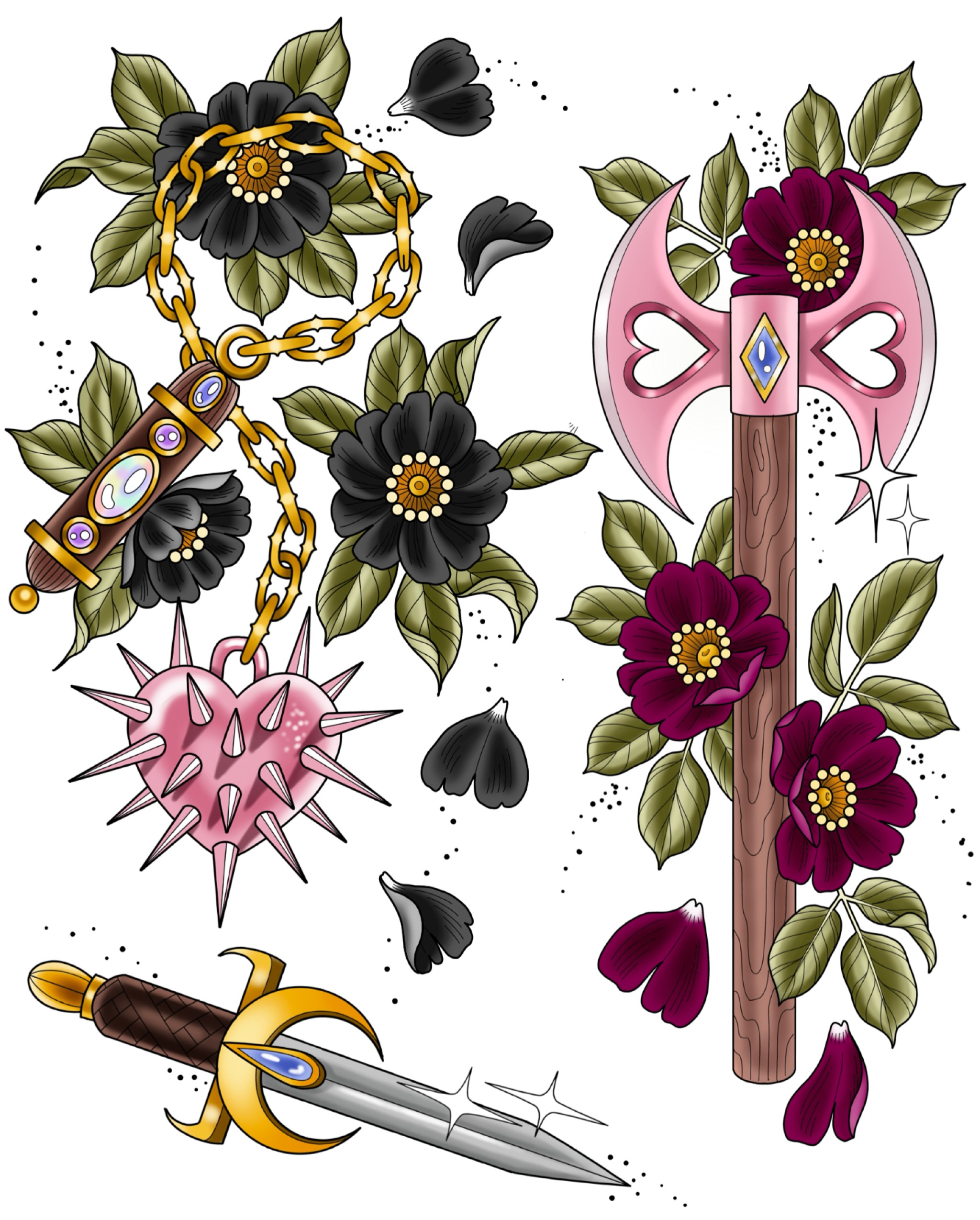 Moth - ⚔️FLASH DROP⚔️ Here’s my newest flash sheet; medieval weapons ...