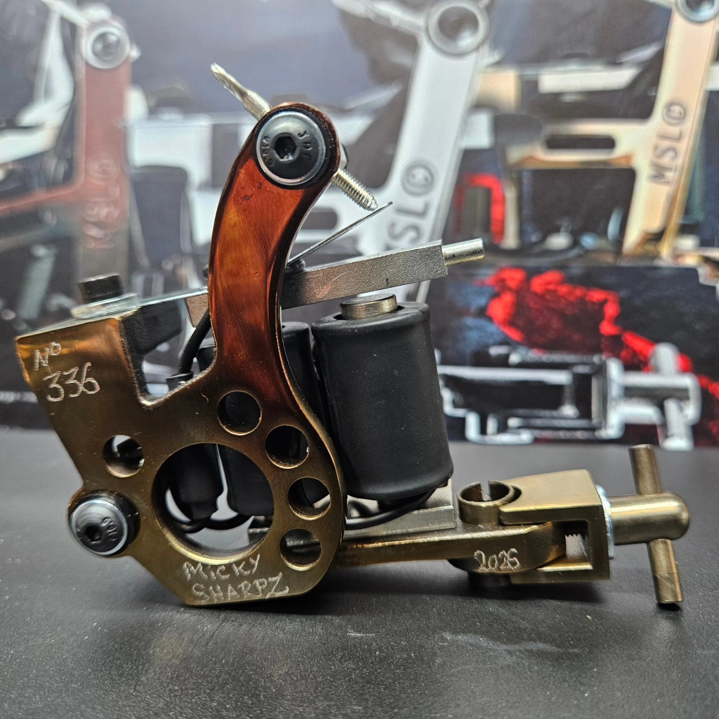 Handmade tattoo machine tribute to Micky Sharpz Microdial
