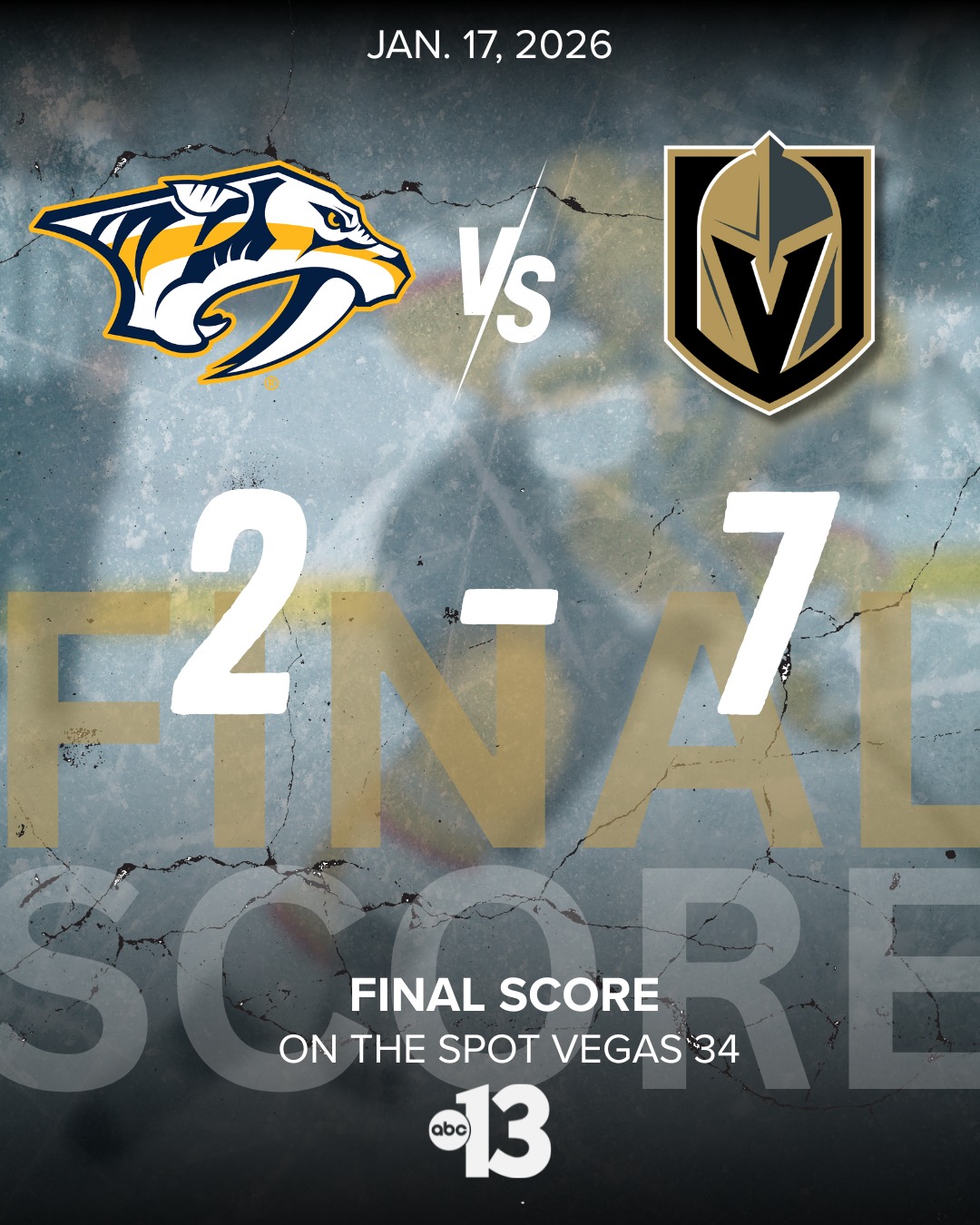 KTNV - Predators became VGK prey tonight‼️ #VGK #vegasgoldenknights # ...