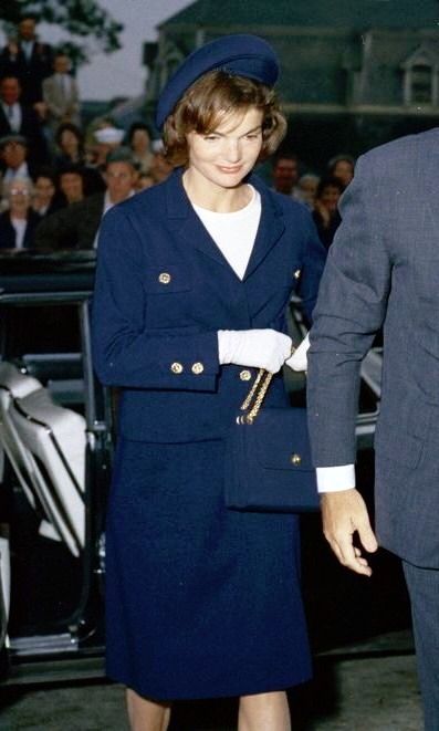 jackie kennedy blue dress Jacqueline Kennedy's sheath gown in Boston Jackie O