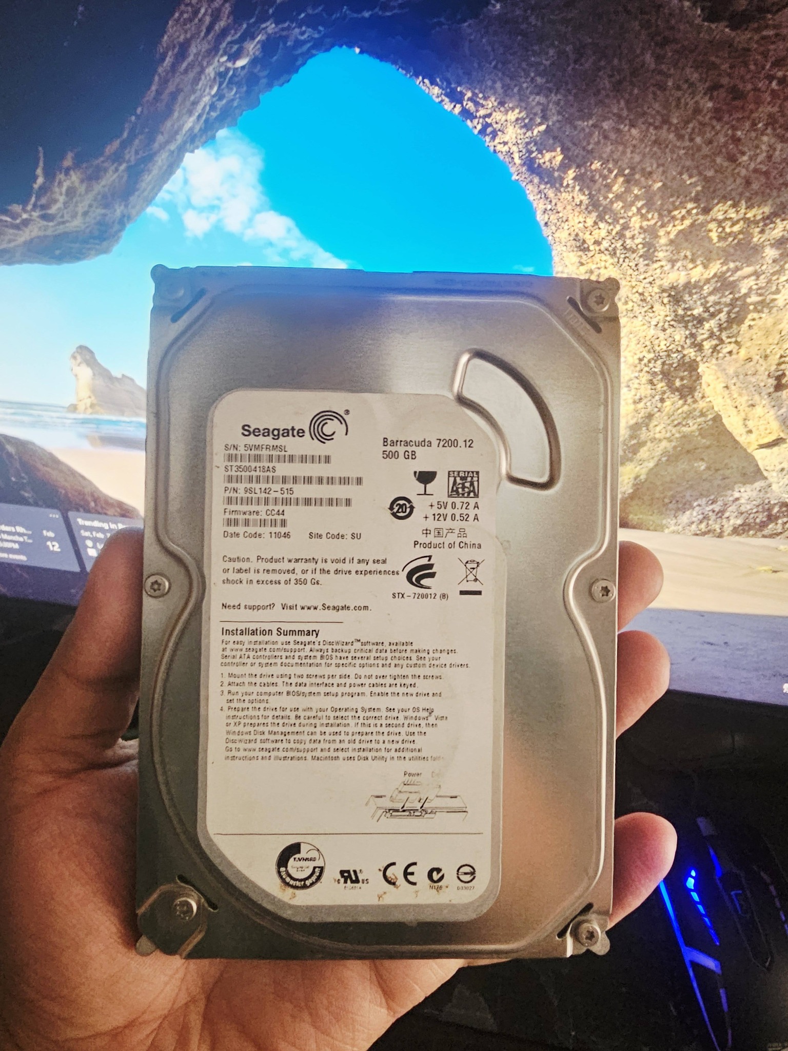 Hard Disk Interno Seagate Barracuda 3TB 7200RPM SATA 3.5'' - ST3000DM001 Usato