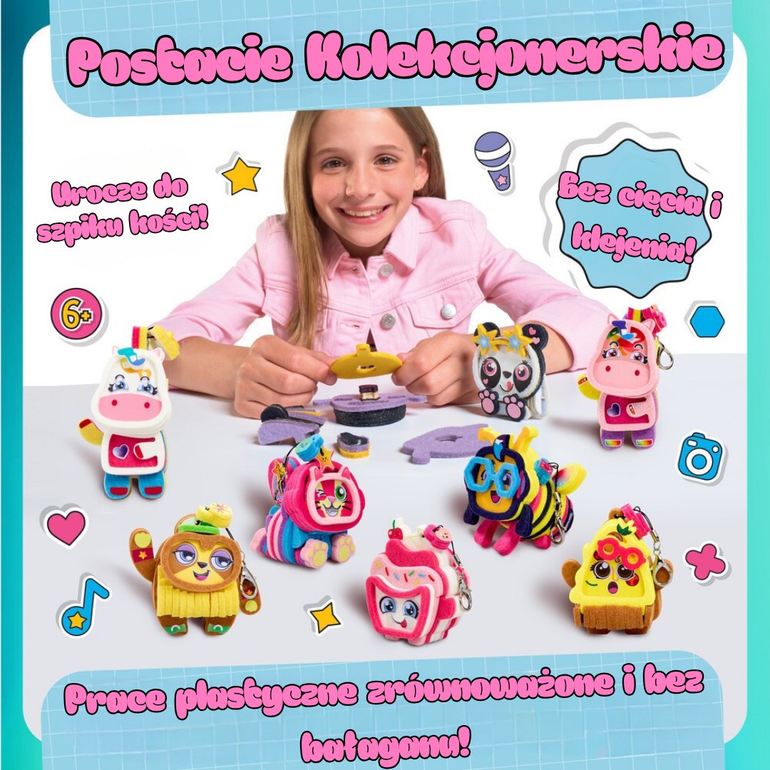 TOMY STAKIMOS Cosmic Caty E73629 – Kit Créatif En Mousse Recyclée Avec Porte-clés Et Breloque, Activité Manuelle Pour Enfants Dès 6 Ans