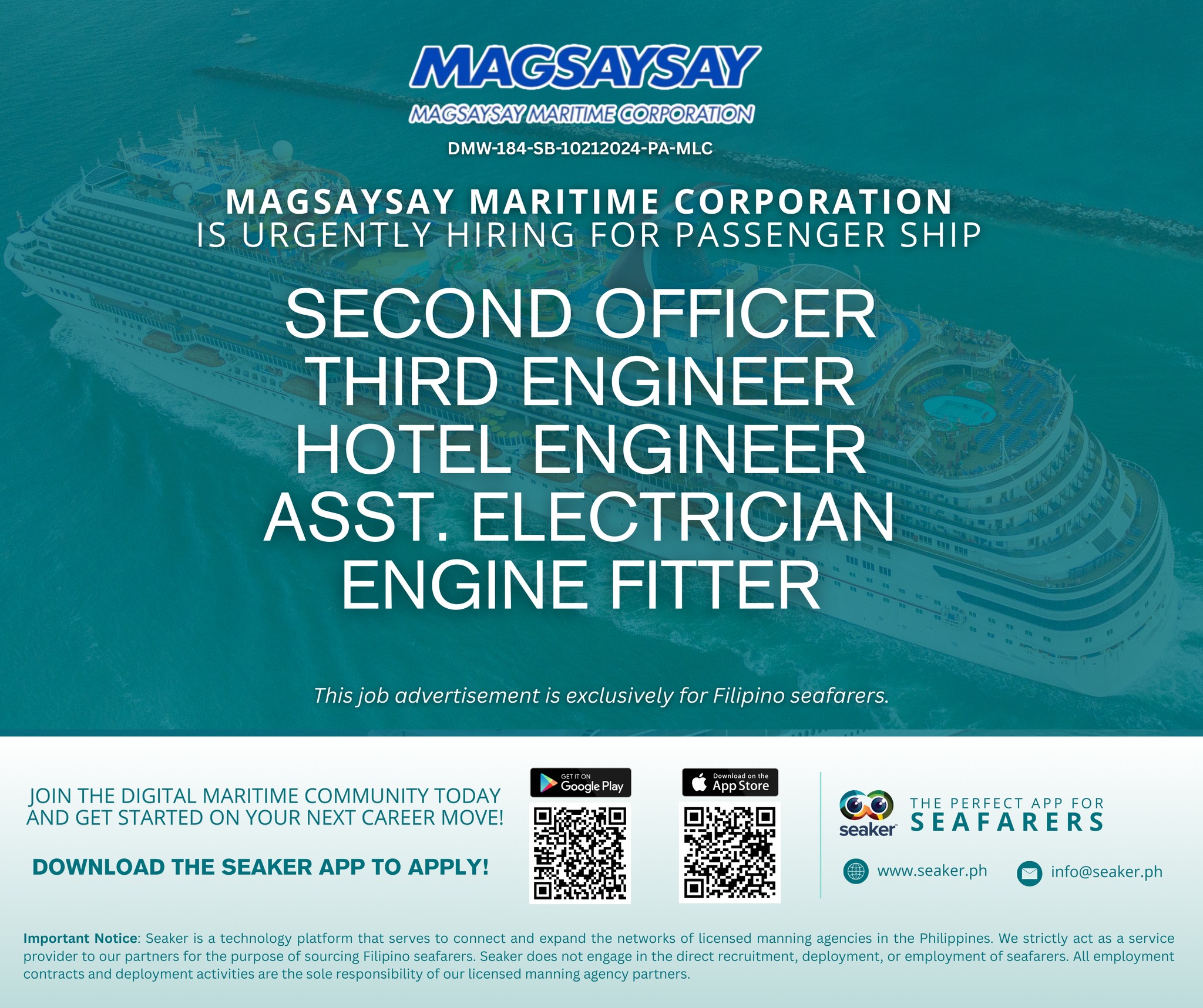 URGENT JOB HIRING (SEAMAN APPLYAN) 2025-2026 | Facebook
