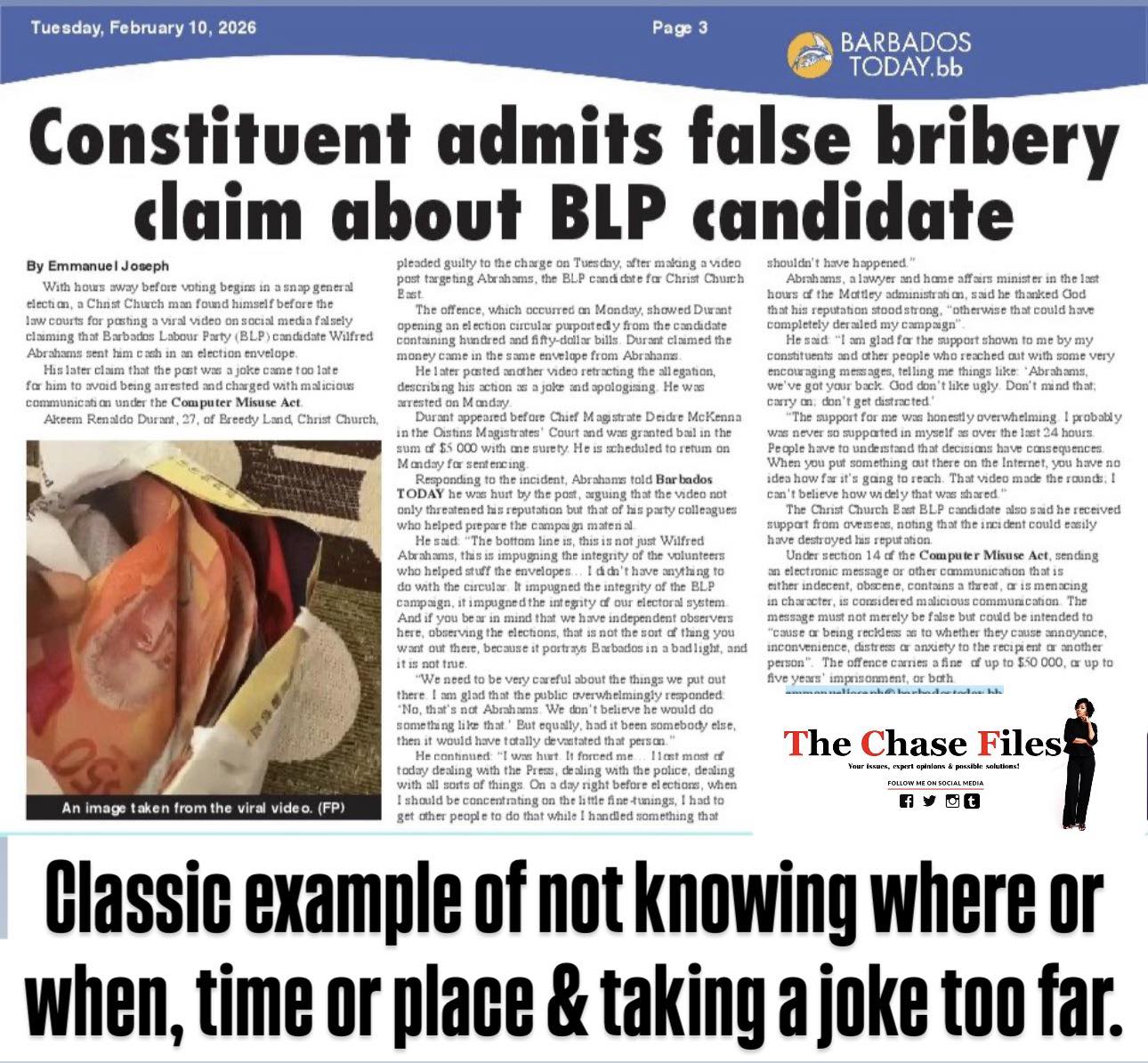 The Chase - Constituent admits false bribery claim about BLP candidate ...
