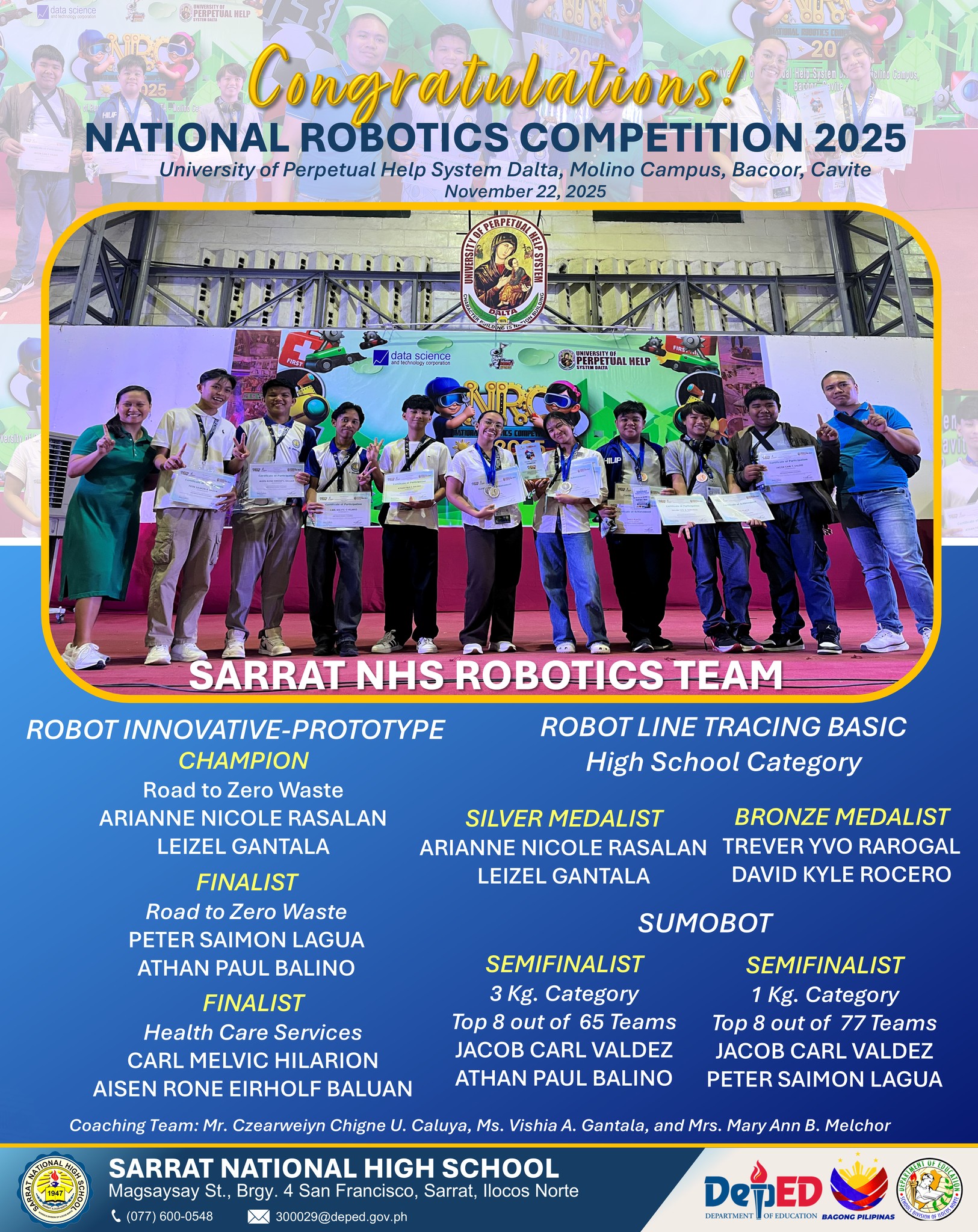 Sarrat - Sarrat National High School Robotics Team Brings Pride to ...